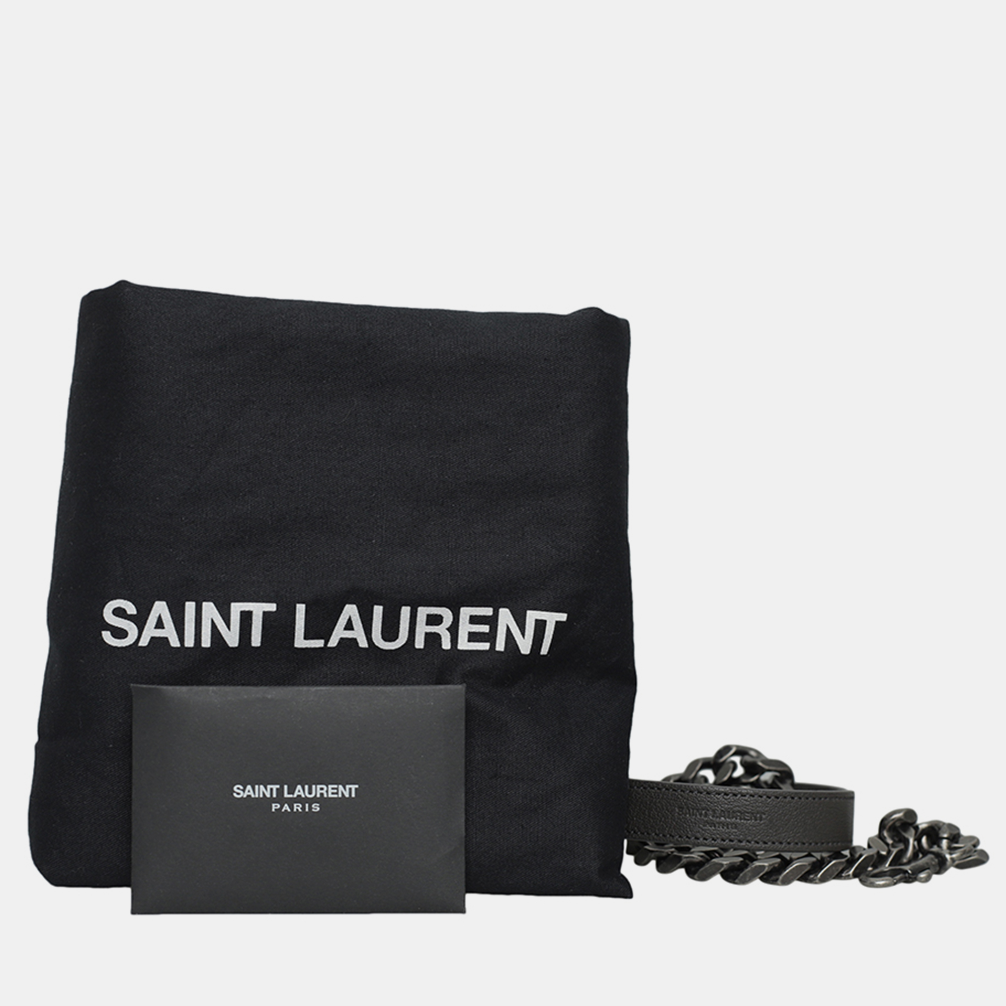 Saint Laurent Dark Grey Monogram College Bag