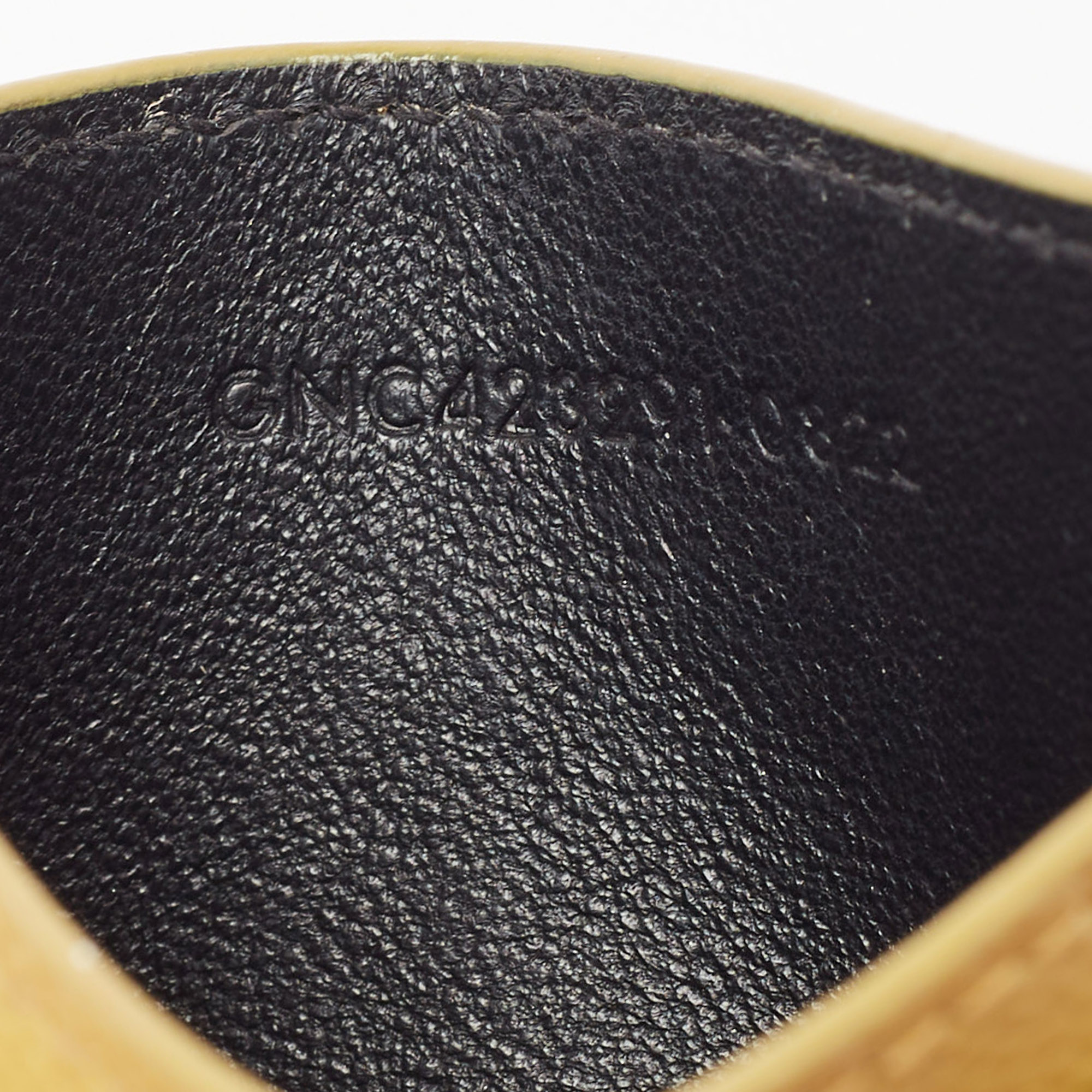 Saint Laurent Yellow Matelassé Leather Cassandre Card Holder