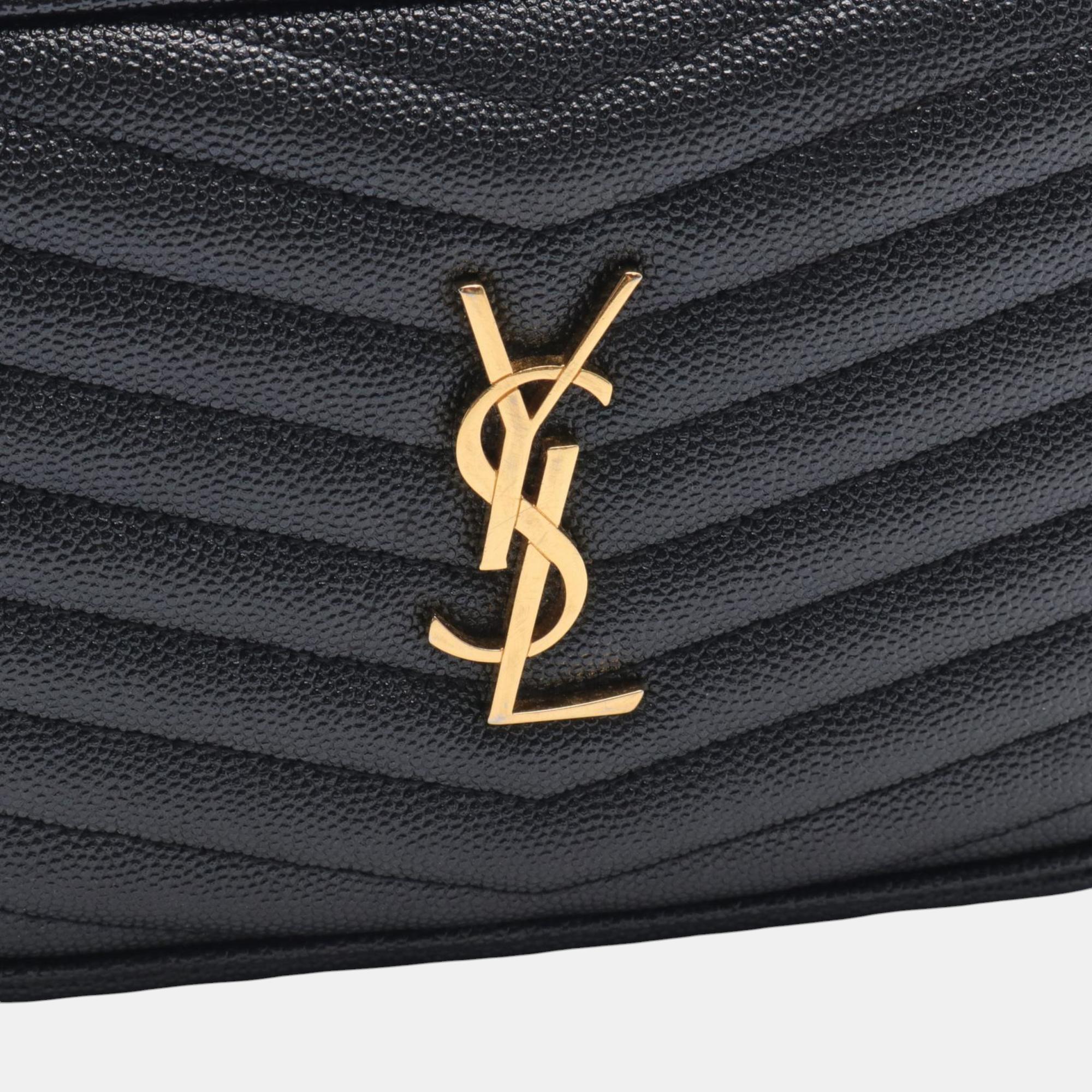 Saint Laurent Leather Black  Lou Mini Shoulder Bag