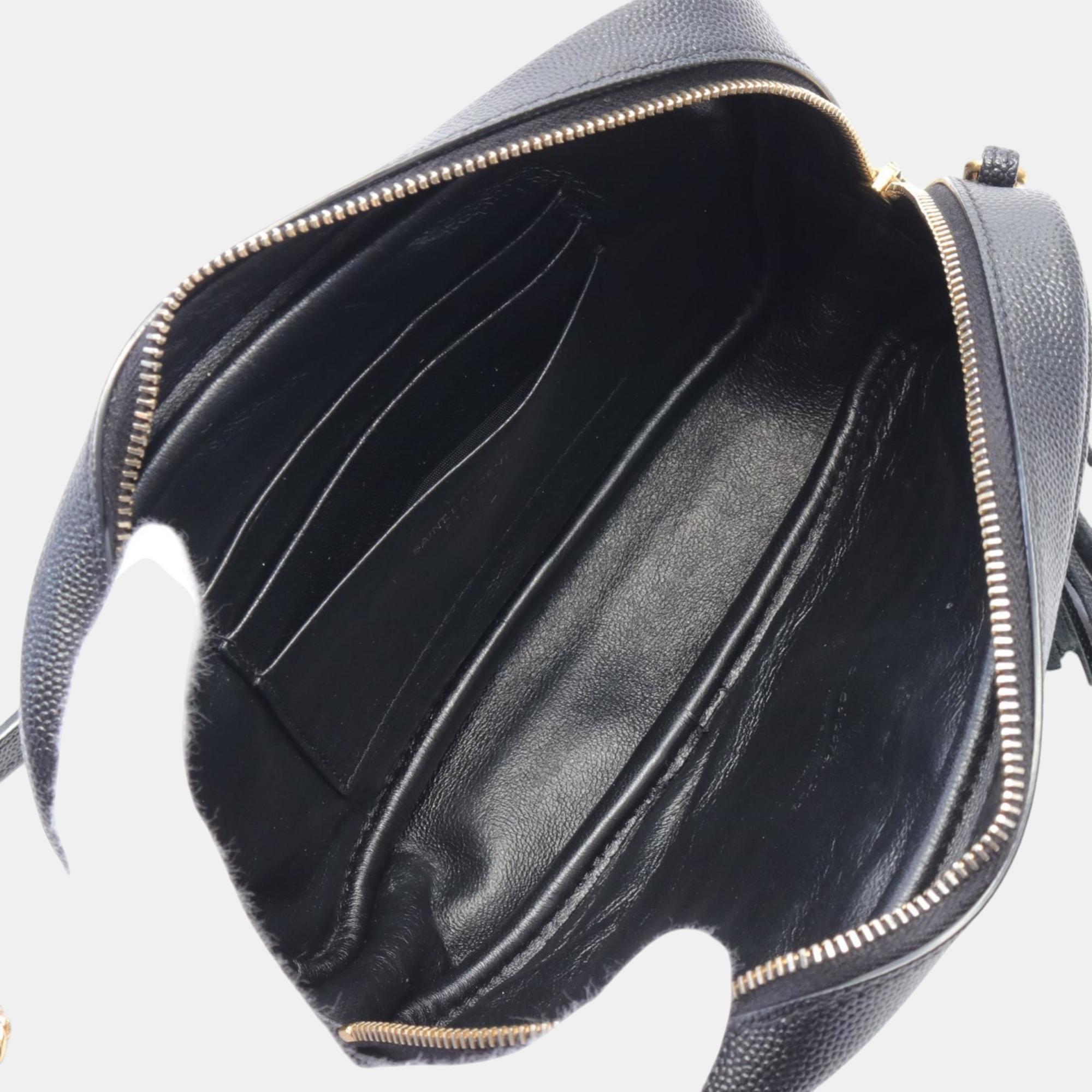 Saint Laurent Leather Black  Lou Mini Shoulder Bag