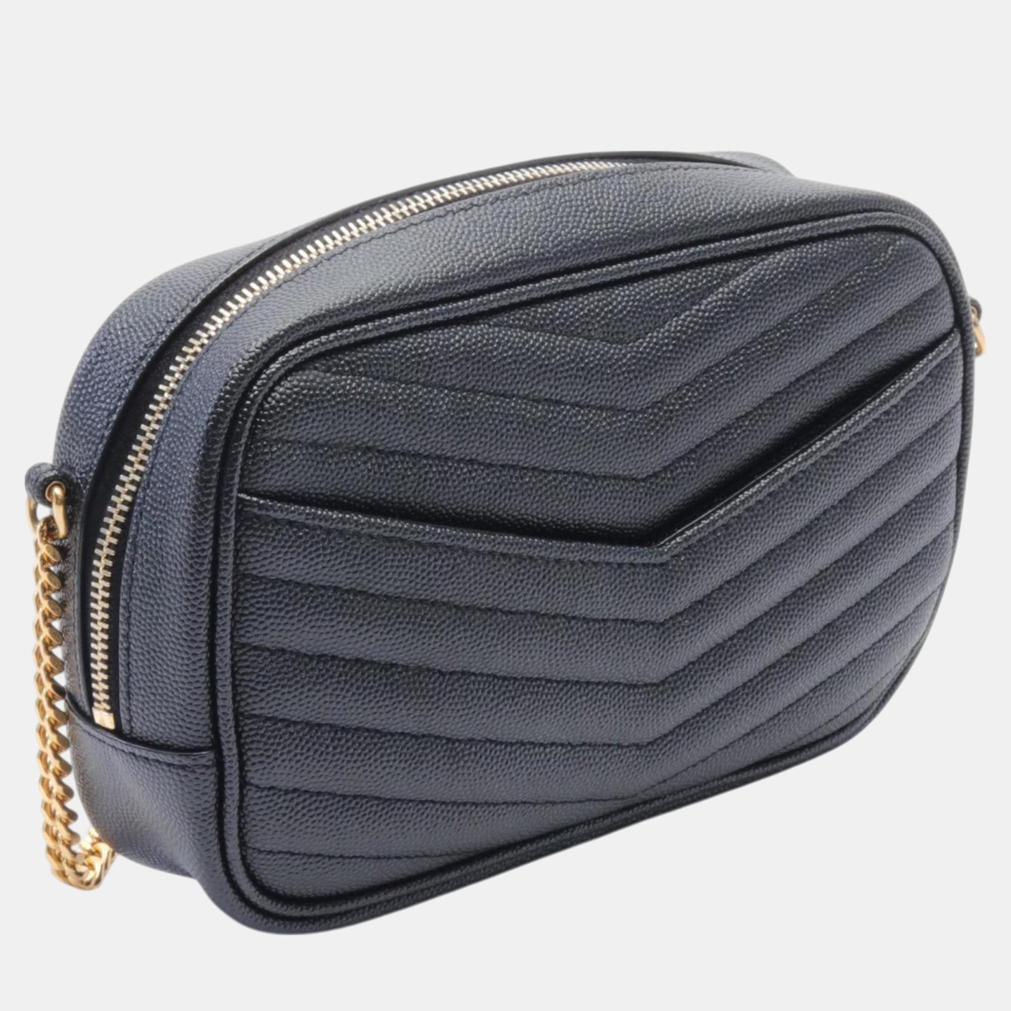 Saint Laurent Leather Black  Lou Mini Shoulder Bag