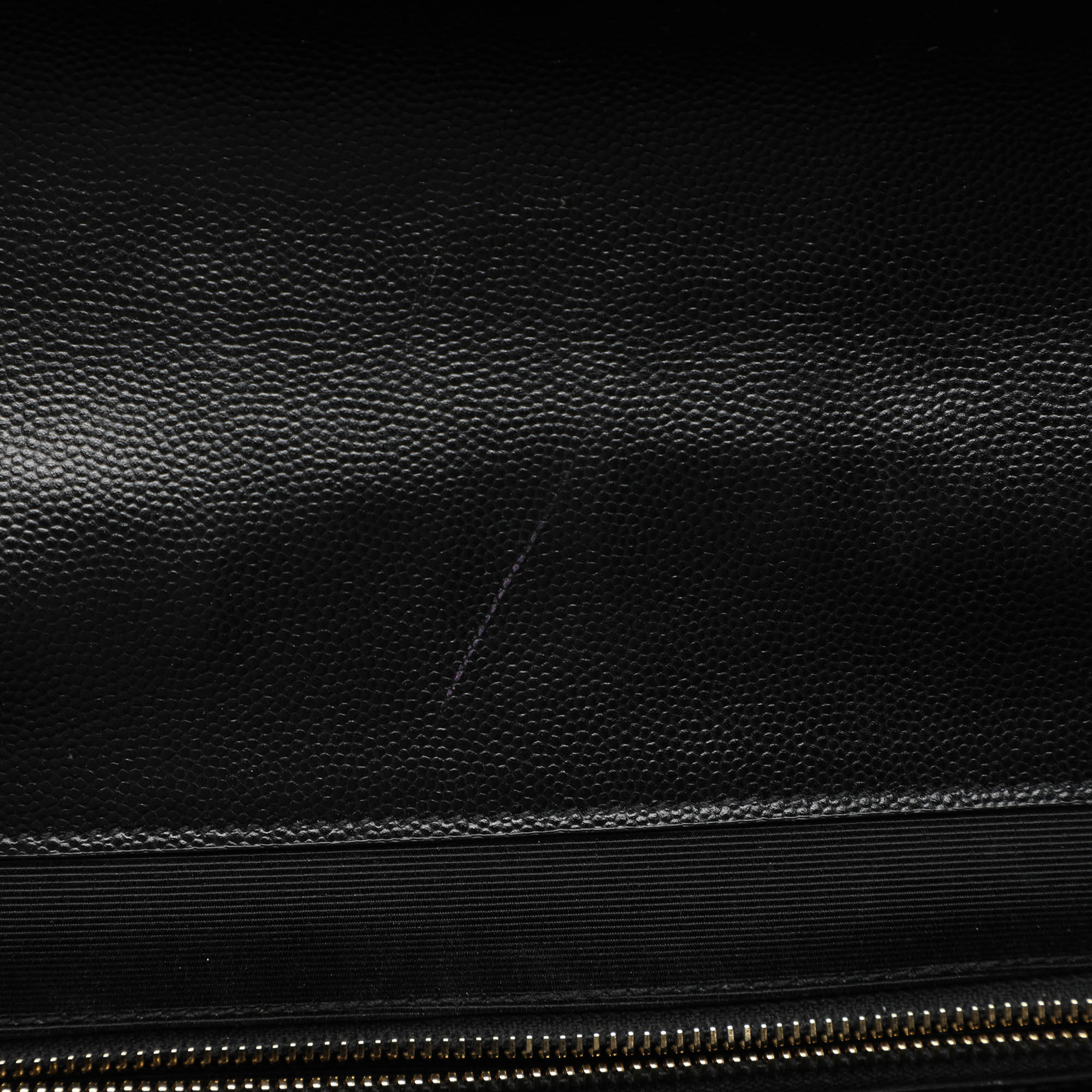 Saint Laurent Black Matelassé Leather Large Monogram Envelope Shoulder Bag