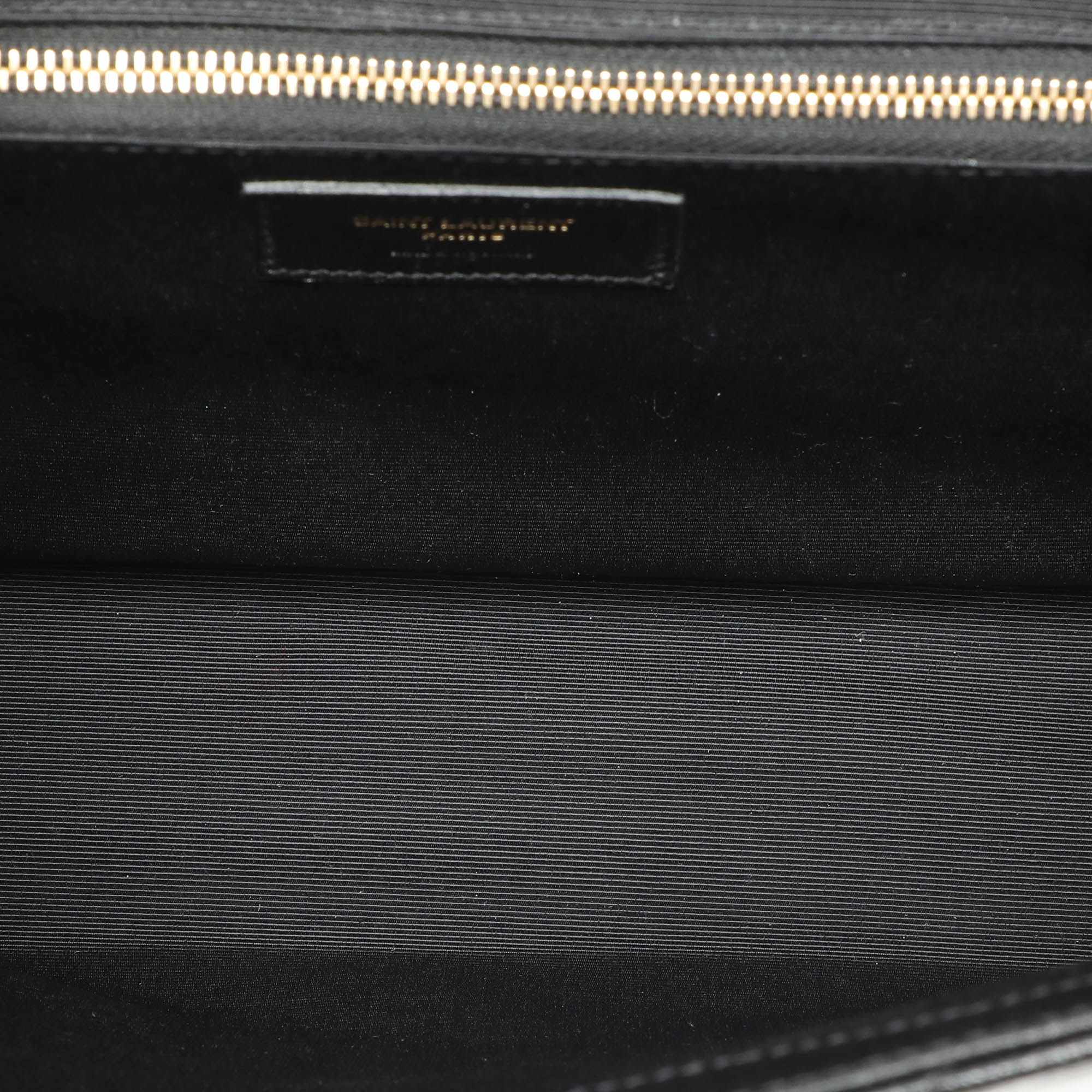 Saint Laurent Black Matelassé Leather Large Monogram Envelope Shoulder Bag