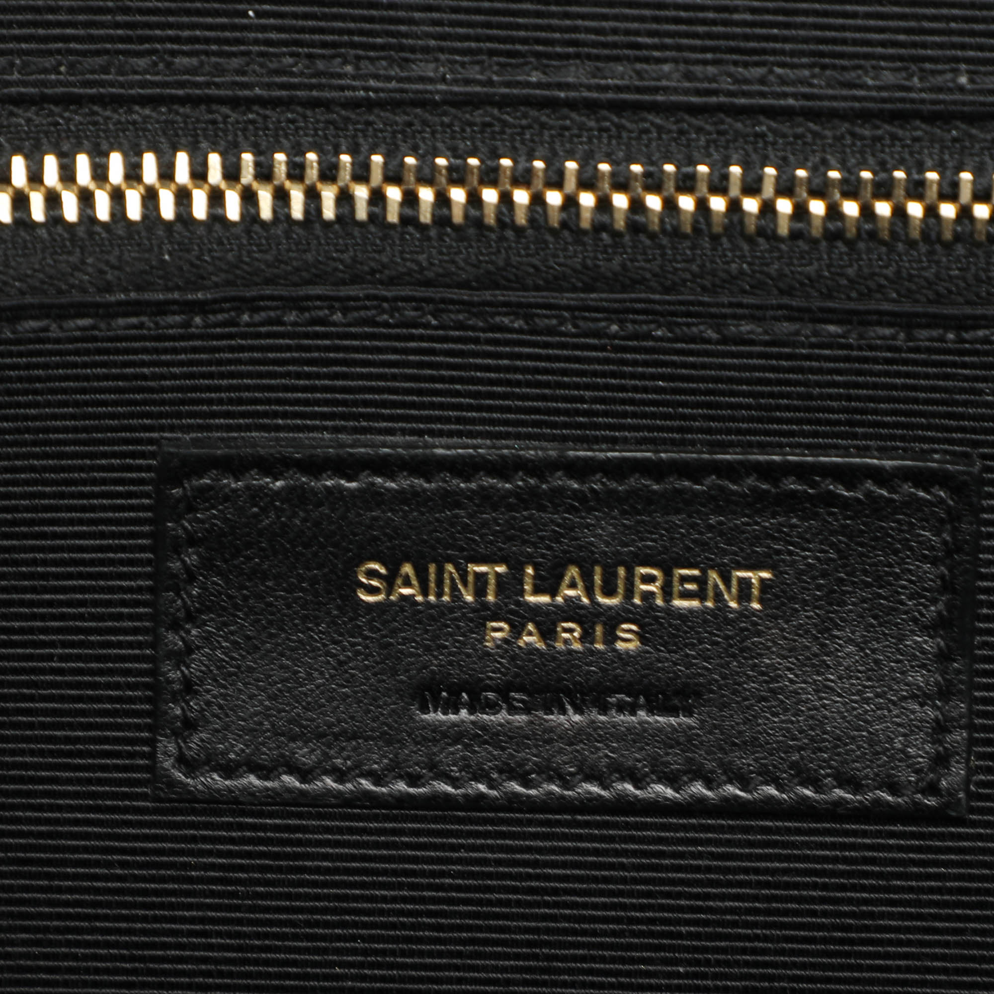 Saint Laurent Black Matelassé Leather Large Monogram Envelope Shoulder Bag