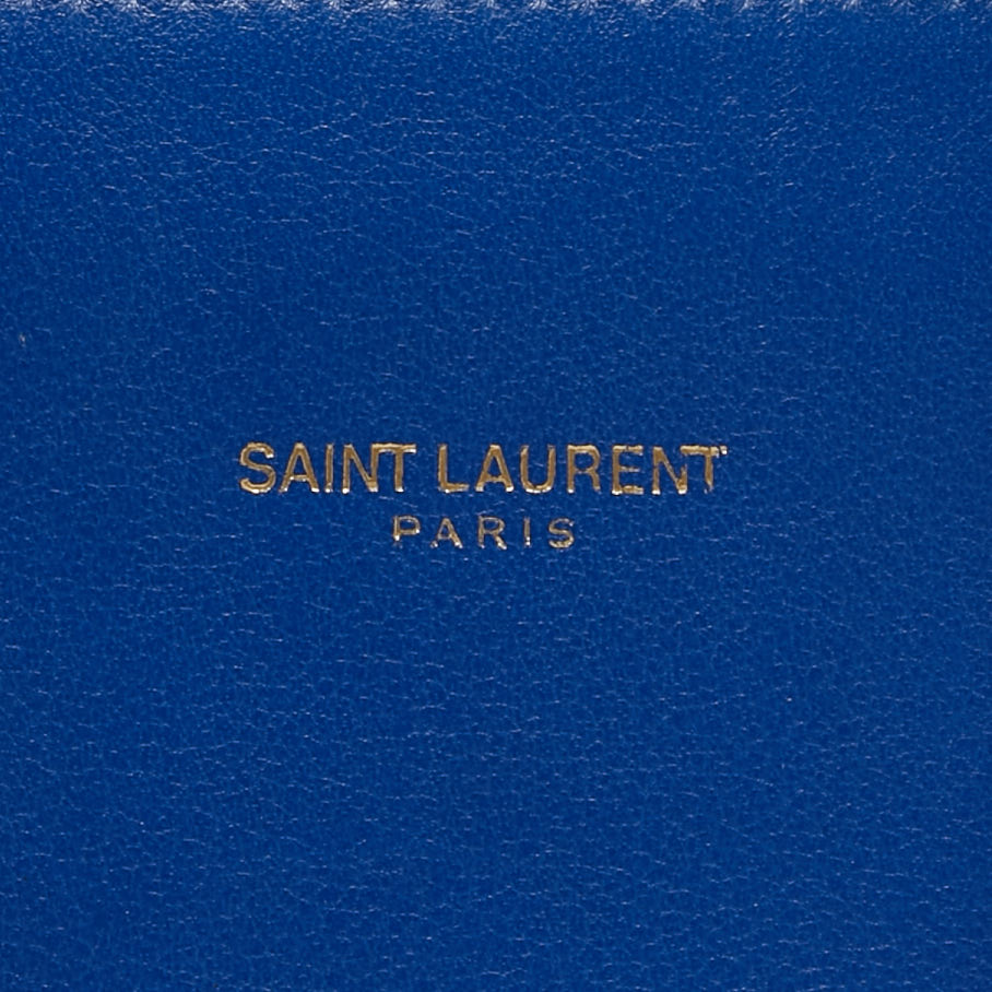 Saint Laurent Blue Leather Nano Classic Sac De Jour Tote