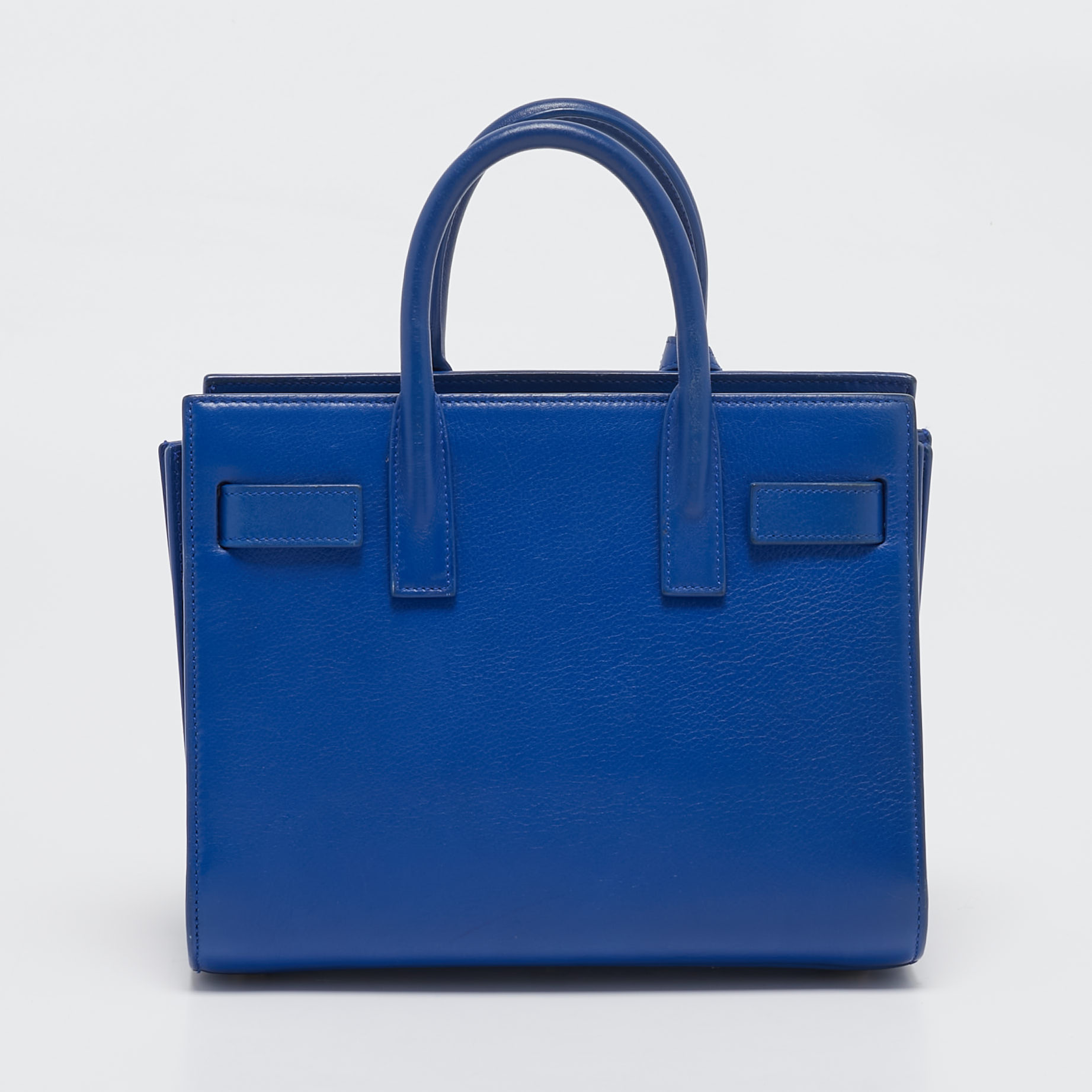 Saint Laurent Blue Leather Nano Classic Sac De Jour Tote