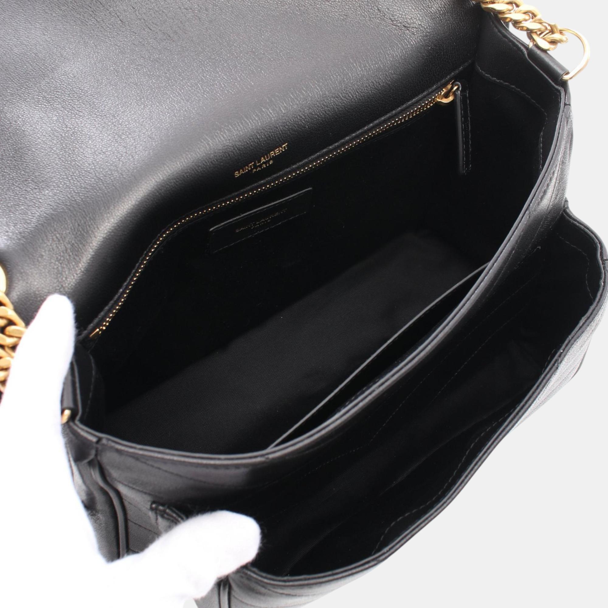 Saint Laurent Black Leather Shoulder Bag