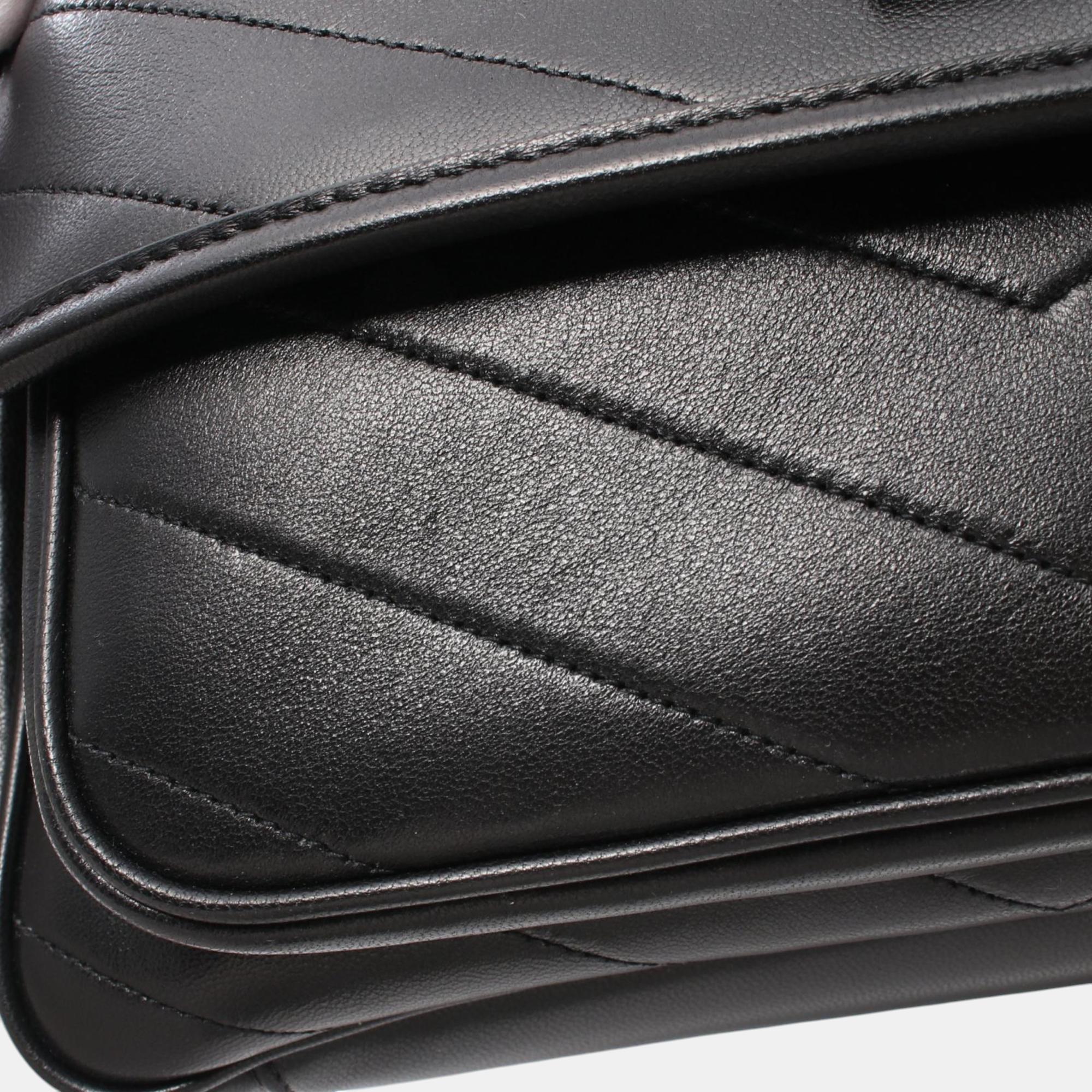 Saint Laurent Black Leather Shoulder Bag