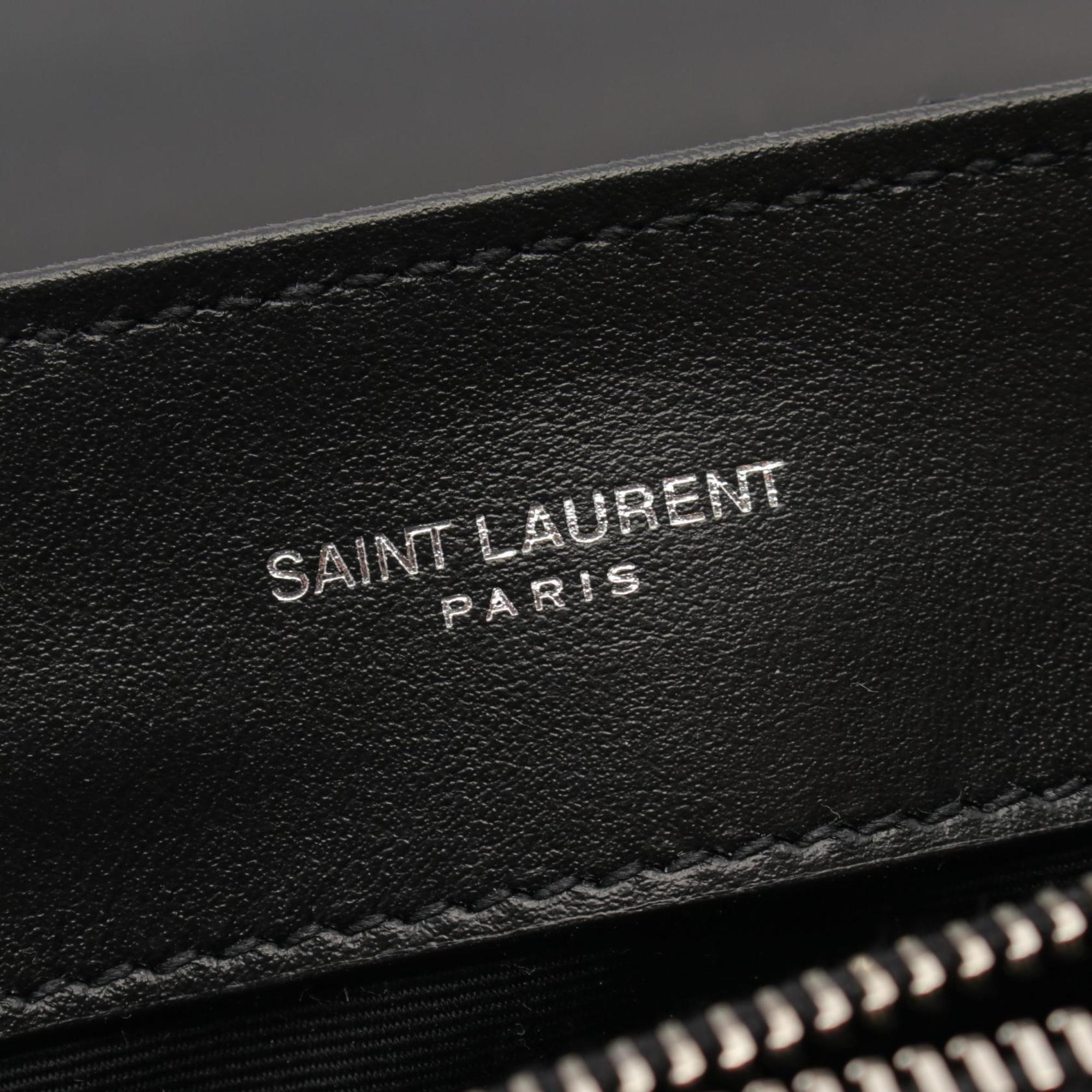 Saint Laurent Black Leather Cassandra Shoulder Bag