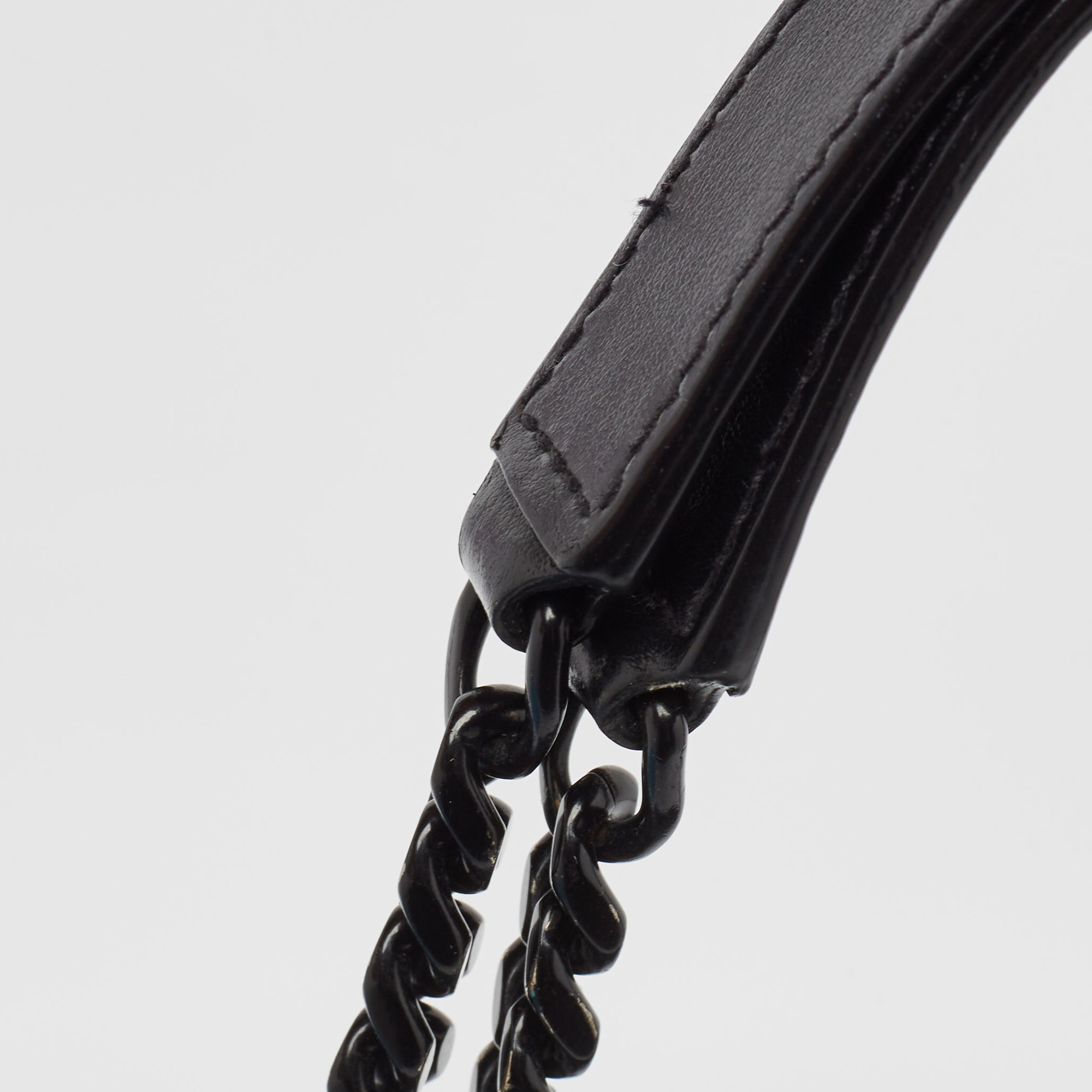 Saint Laurent Black Matelassé Leather Medium LouLou Shoulder Bag