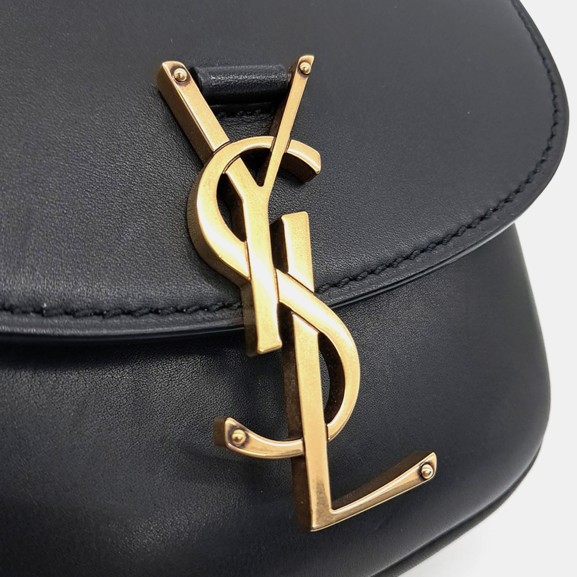 Saint Laurent Paris Black Leather Saint Laurent Paris Kaia Mini Crossbody Bag