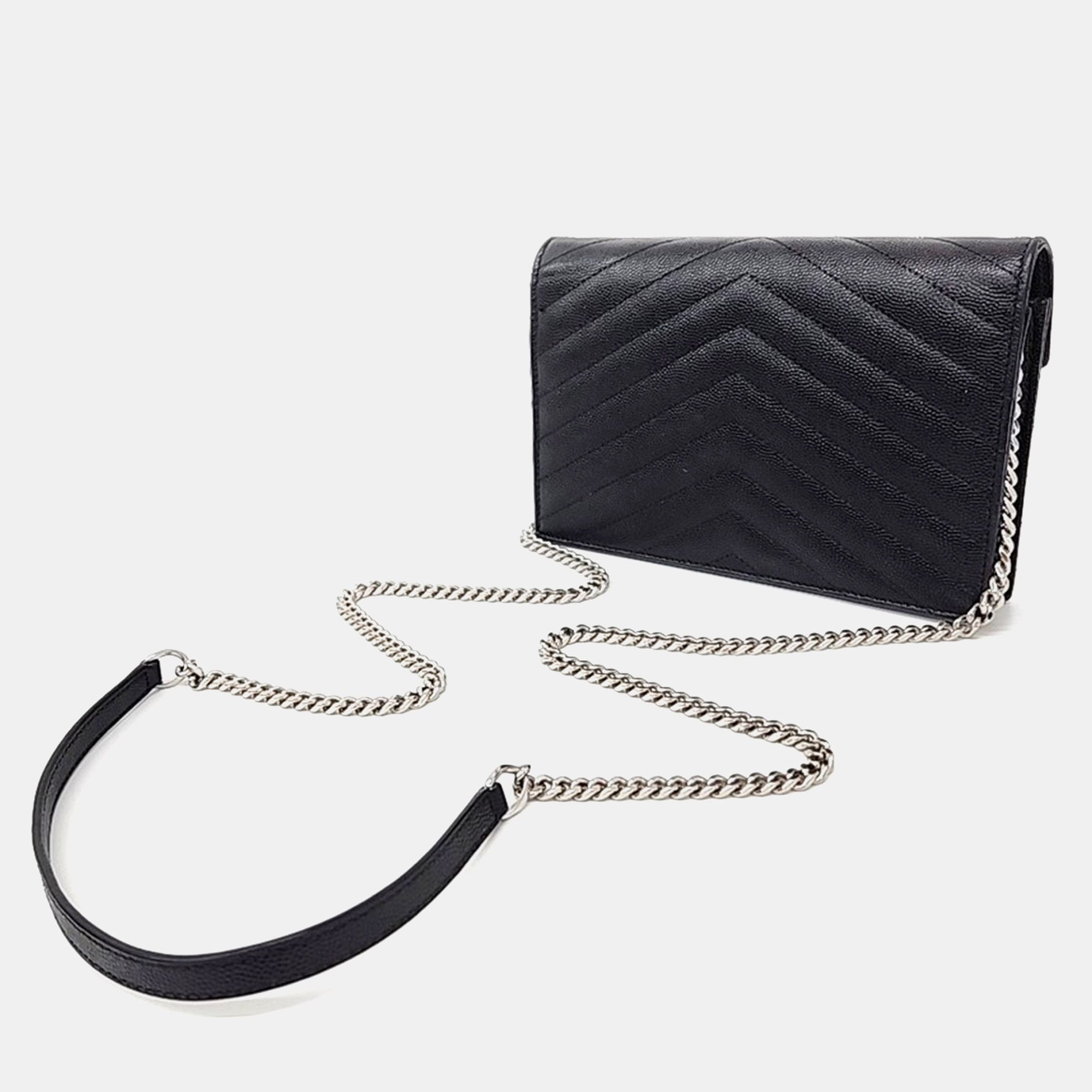 Saint Laurent Paris Black Leather Saint Laurent Paris Cassandra Mini Crossbody Bag