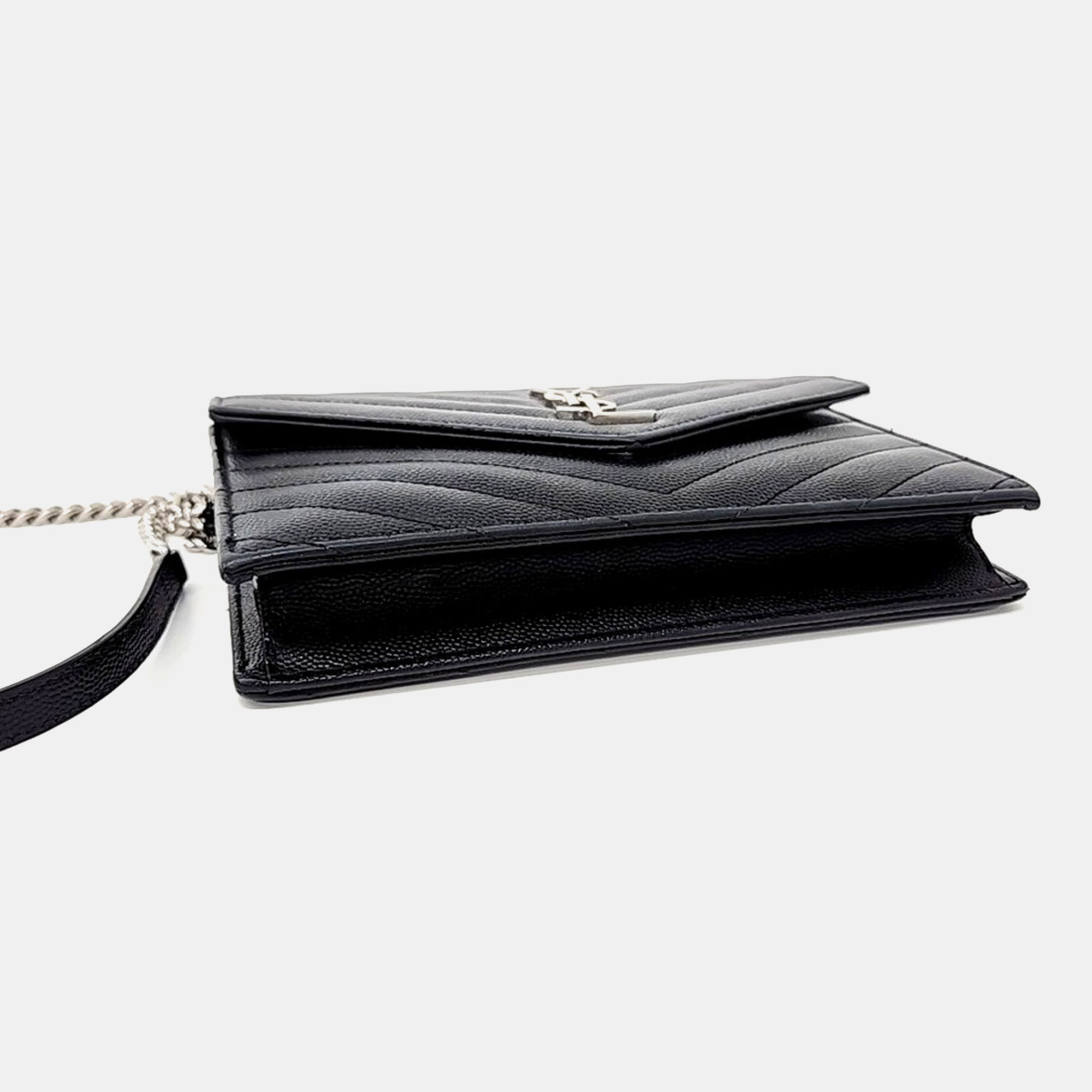 Saint Laurent Paris Black Leather Saint Laurent Paris Cassandra Mini Crossbody Bag