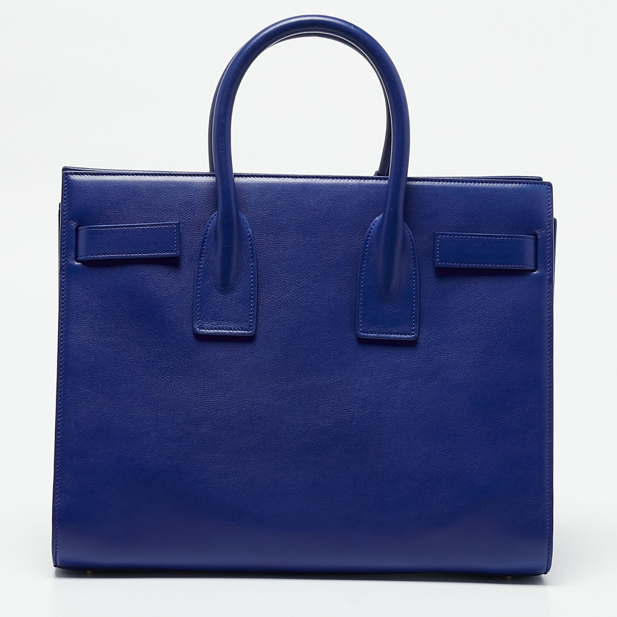 Saint Laurent Blue Leather Small Classic Sac De Jour Tote