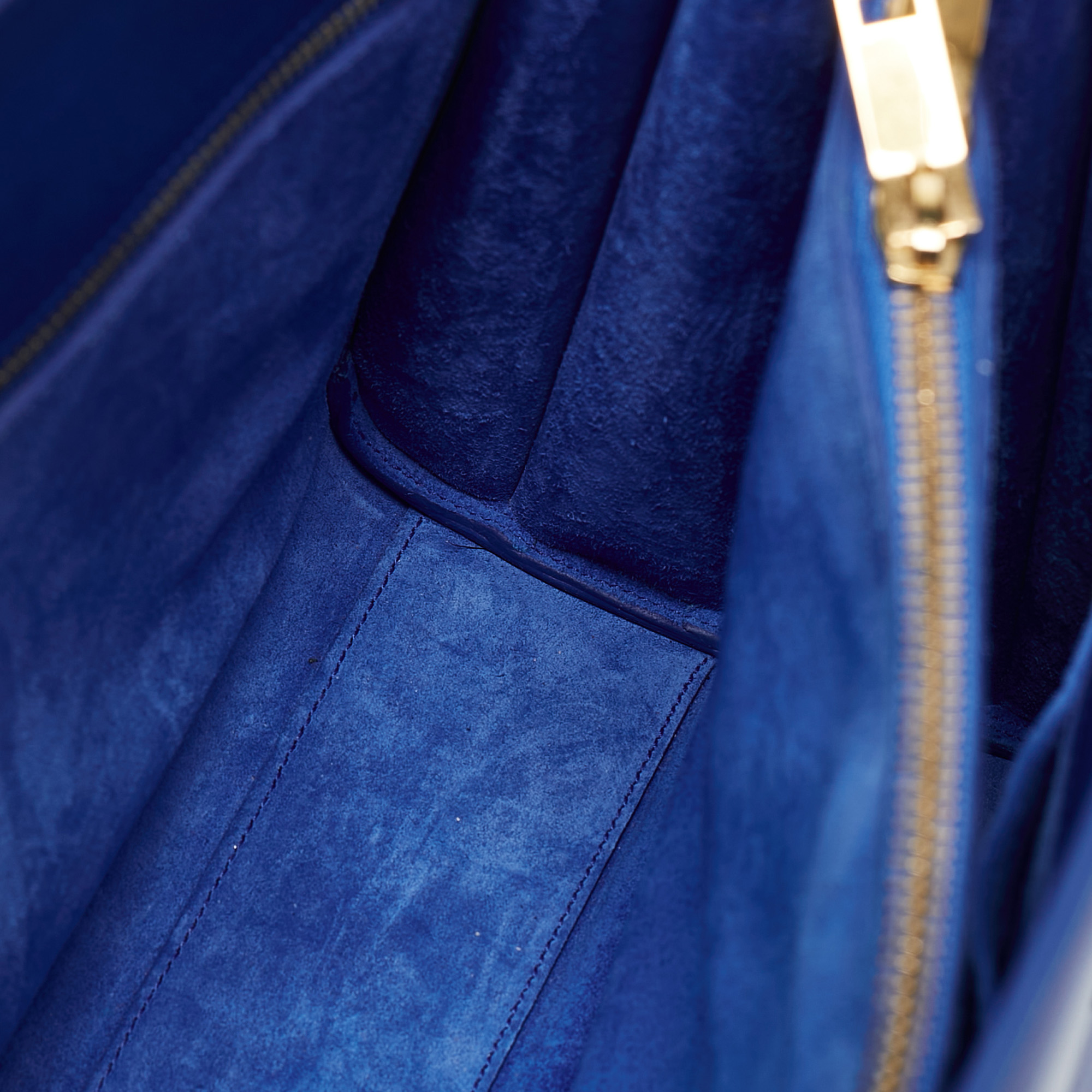 Saint Laurent Blue Leather Small Classic Sac De Jour Tote