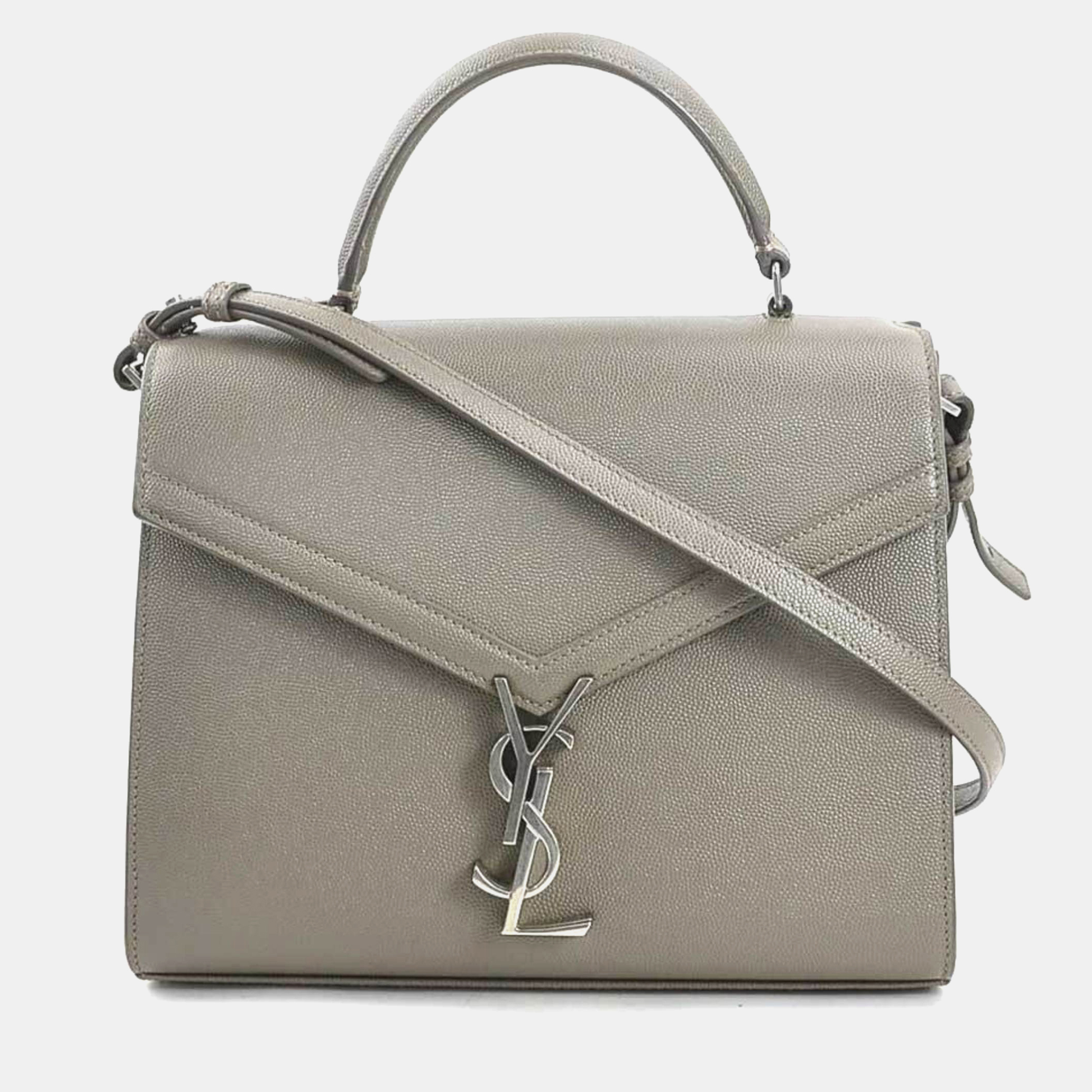 Saint Laurent Grey Leather Shoulder Bag