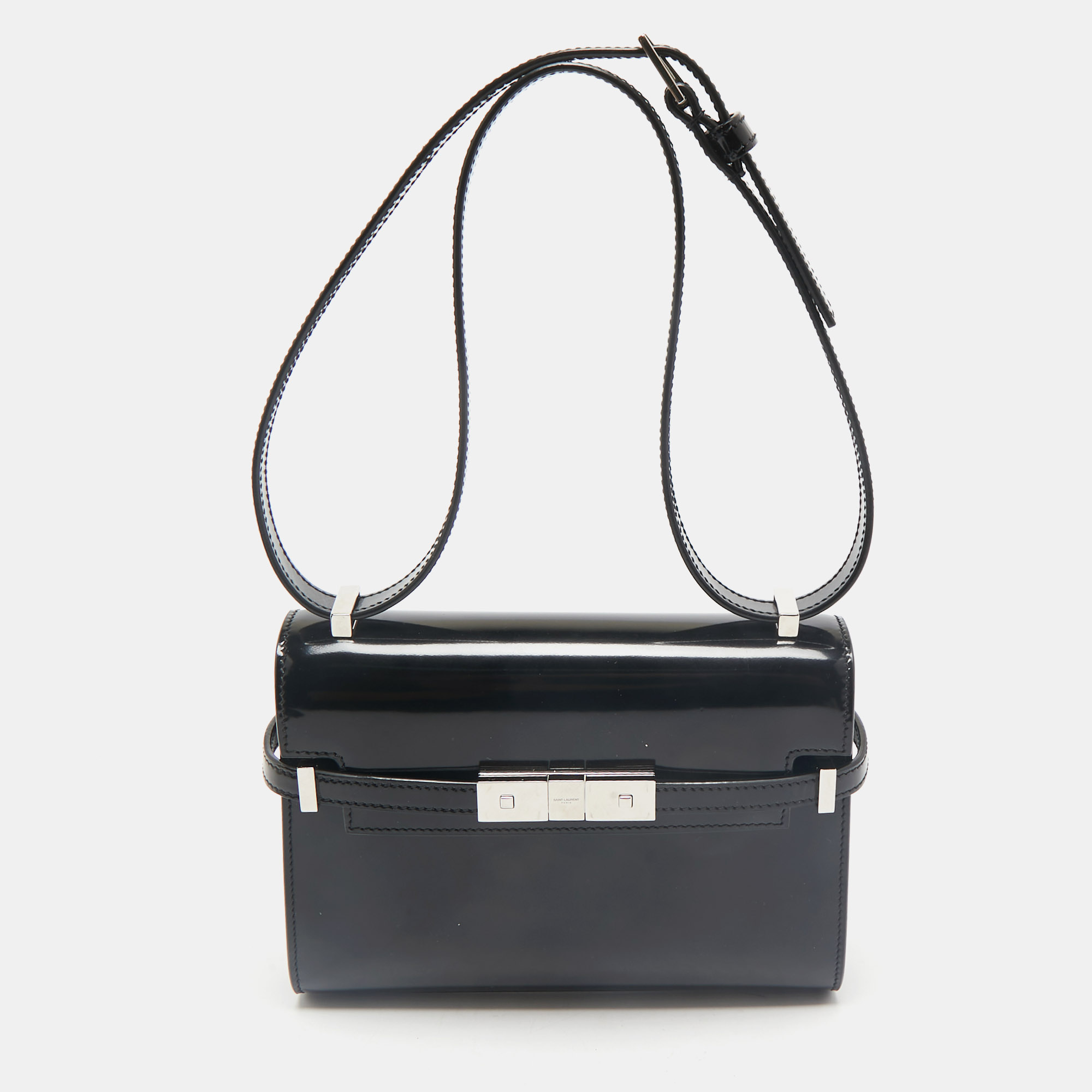 Saint Laurent Black Patent Leather Mini Manhattan Shoulder Bag
Saint Laurent Black Patent Leather Mini Manhattan Shoulder Bag
