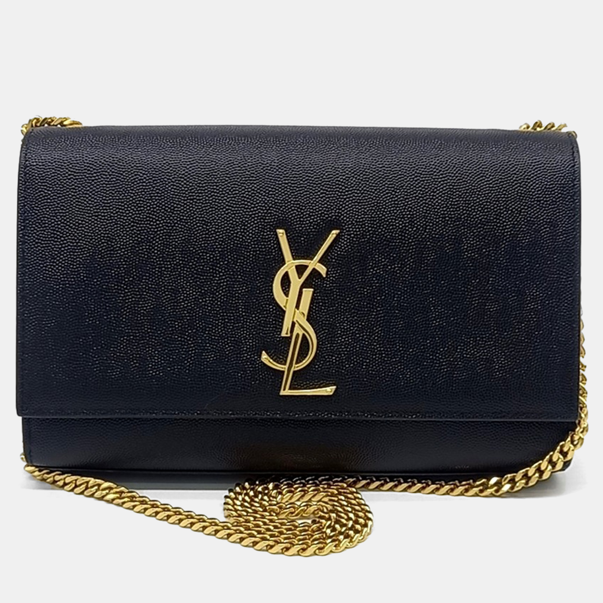 Saint Laurent Paris Black Leather Monogram Chain Shoulder Bag
Saint Laurent Paris Black Leather Monogram Chain Shoulder Bag