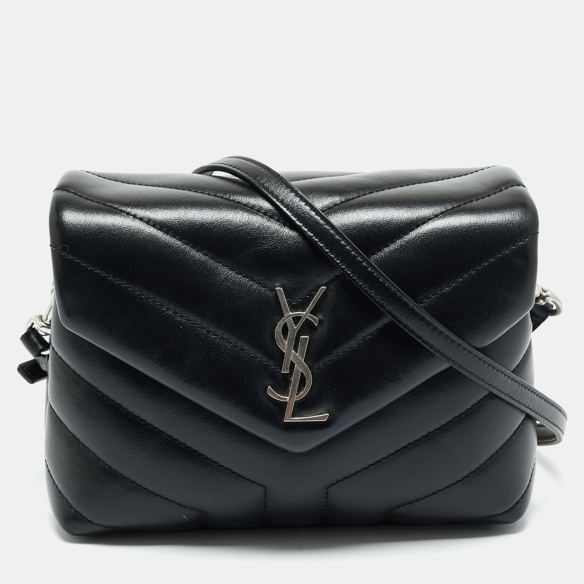 Saint Laurent Black Matelassé Leather Toy Loulou Crossbody Bag
Saint Laurent Black Matelassé Leather Toy Loulou Crossbody Bag