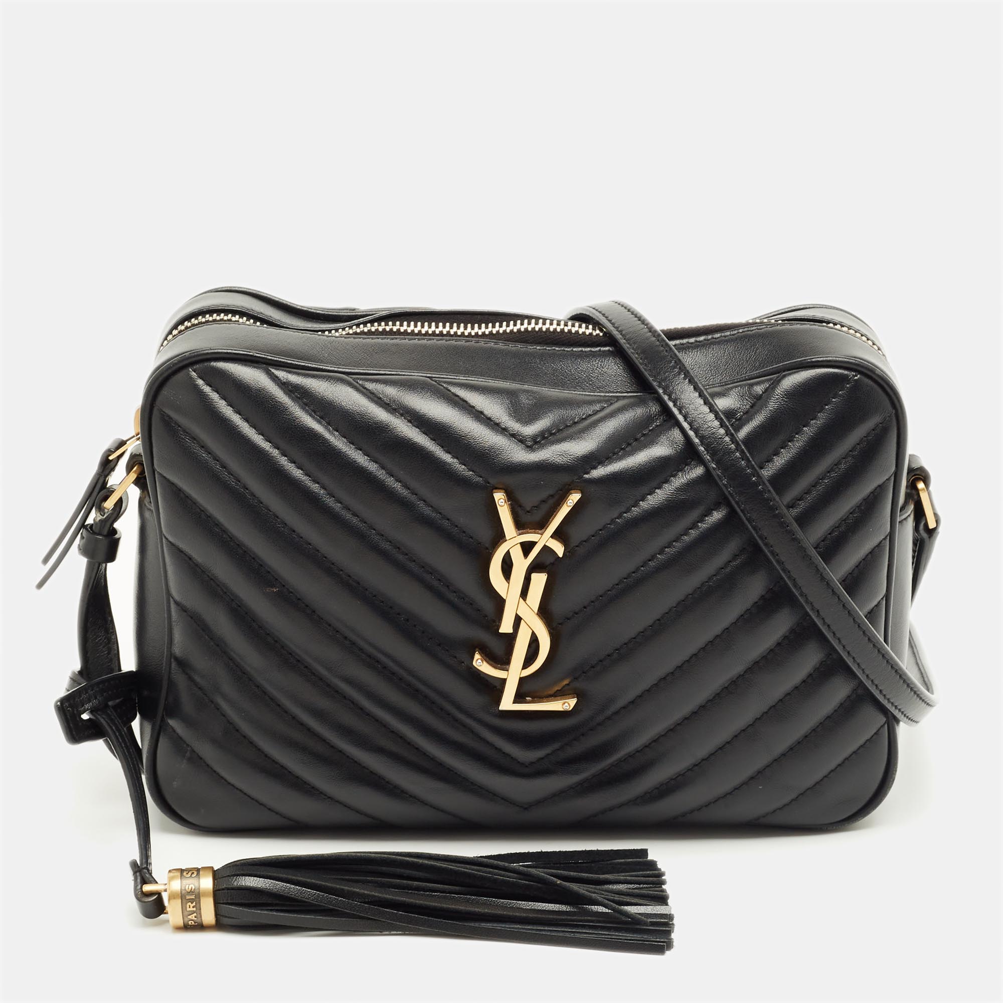 Saint Laurent Black Matelassé Leather Monogram Lou Camera Crossbody Bag
Saint Laurent Black Matelassé Leather Monogram Lou Camera Crossbody Bag