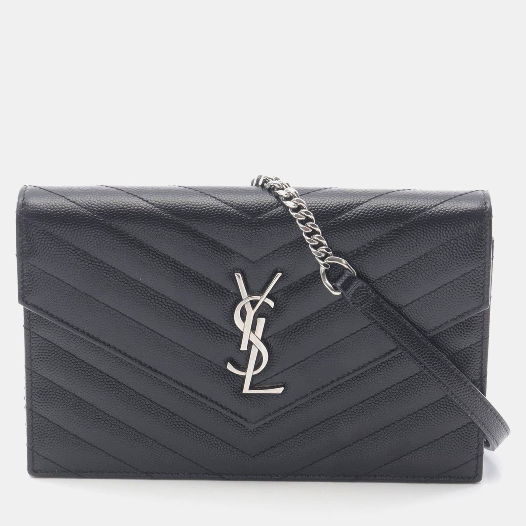 Saint Laurent Cassandra Envelope Shoulder Bag Leather Black
Saint Laurent Cassandra Envelope Shoulder Bag Leather Black