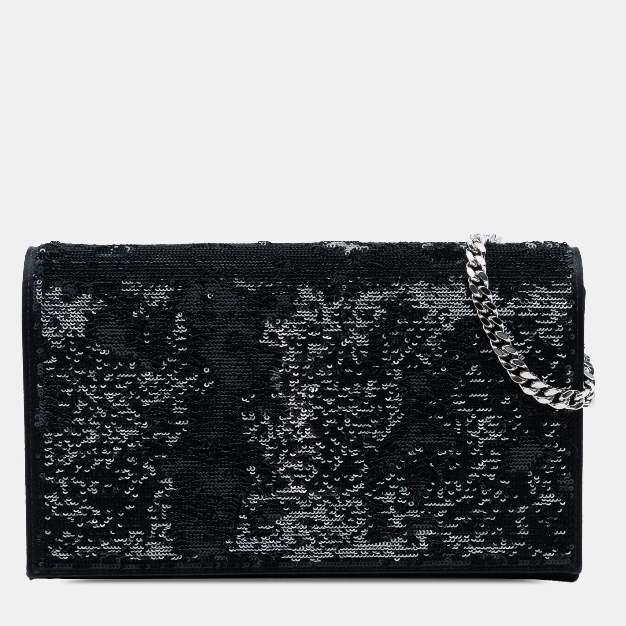 Saint Laurent Paris Black Sequin Monogram Kate Wallet on Chain
Saint Laurent Paris Black Sequin Monogram Kate Wallet on Chain