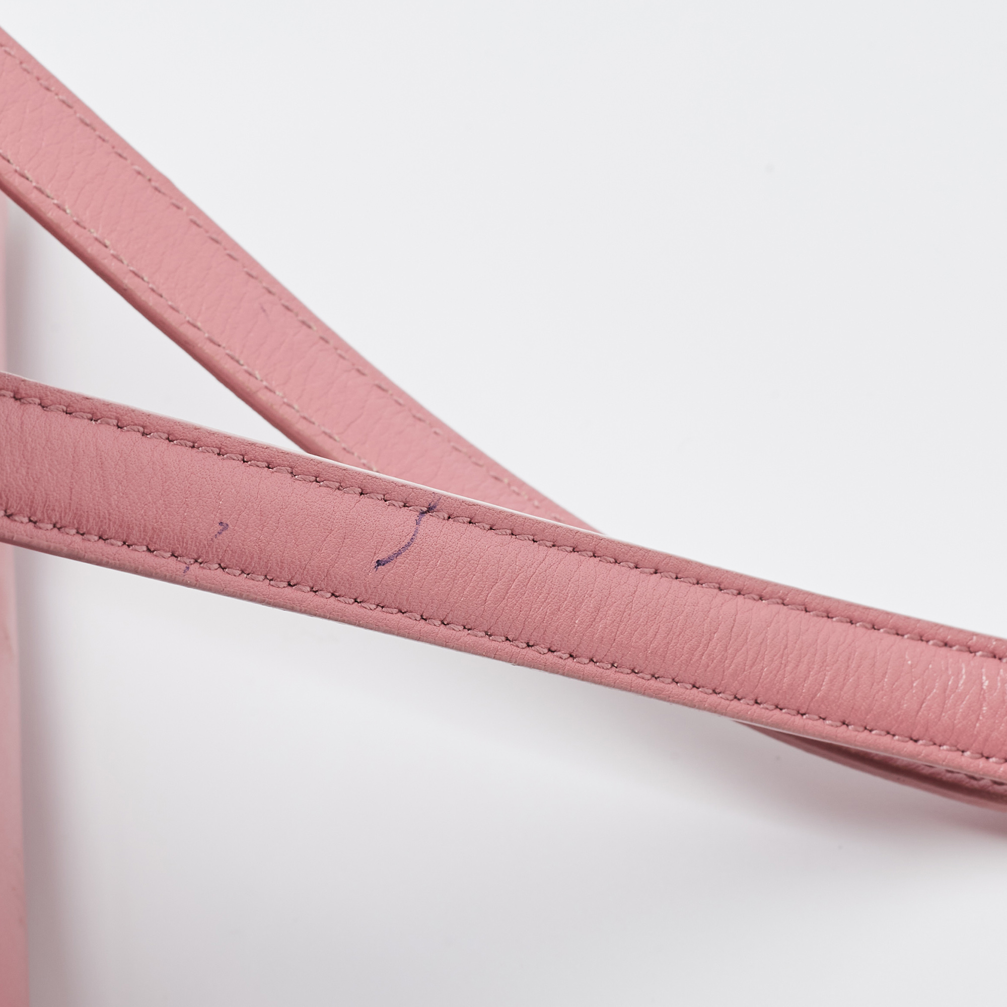 Saint Laurent Pink Leather Nano Classic Sac De Jour Tote