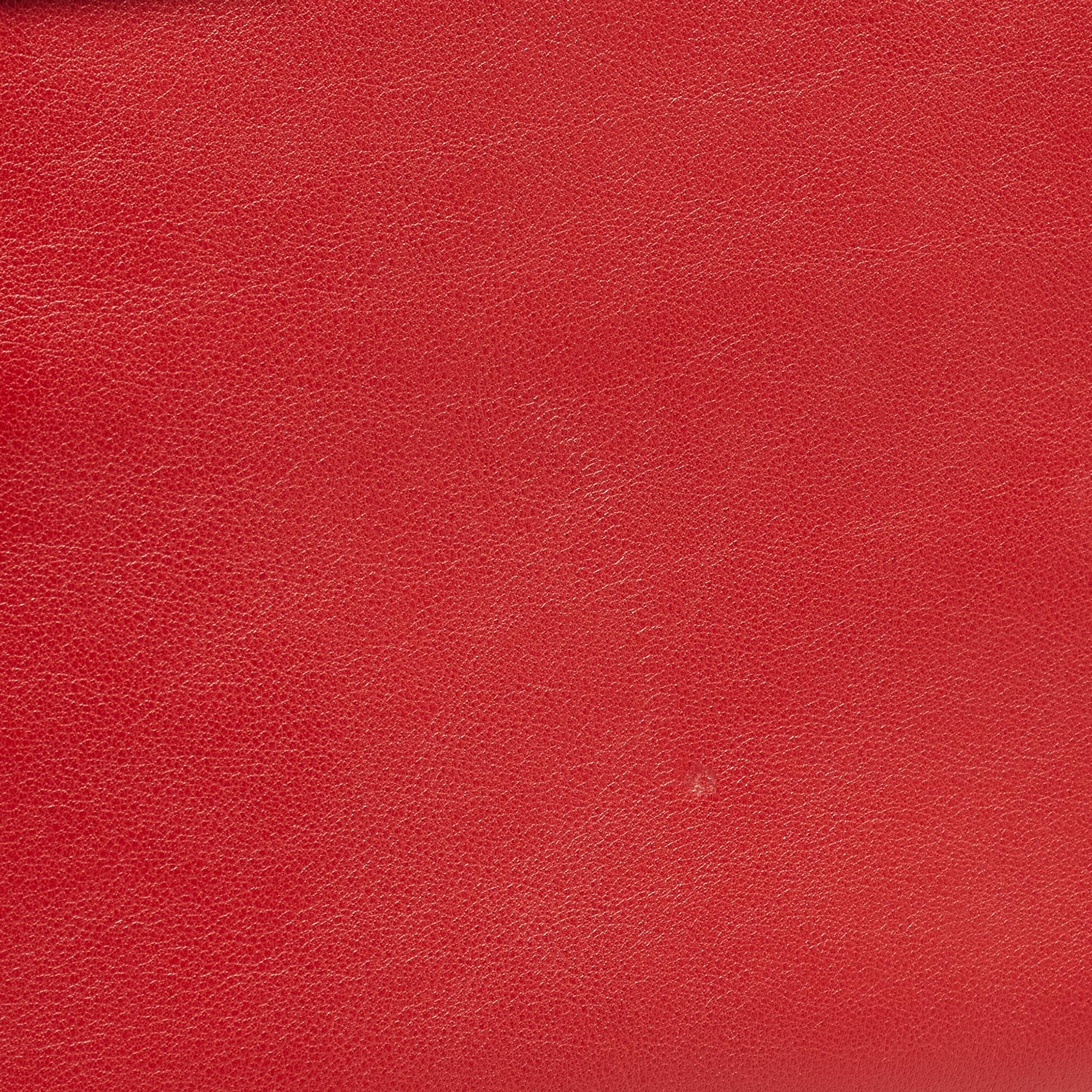 Saint Laurent Red Leather Large Sac De Jour Tote