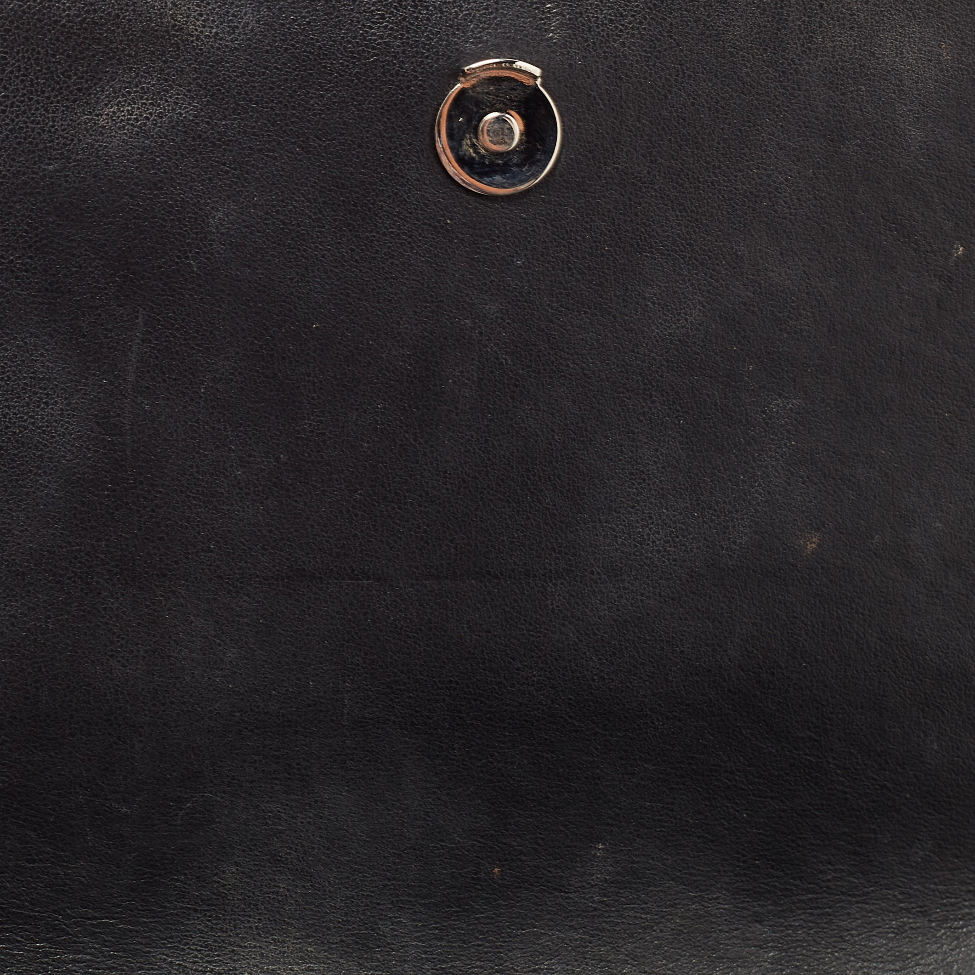 Saint Laurent Black Croc Embossed Leather Sunset Chain Wallet Bag