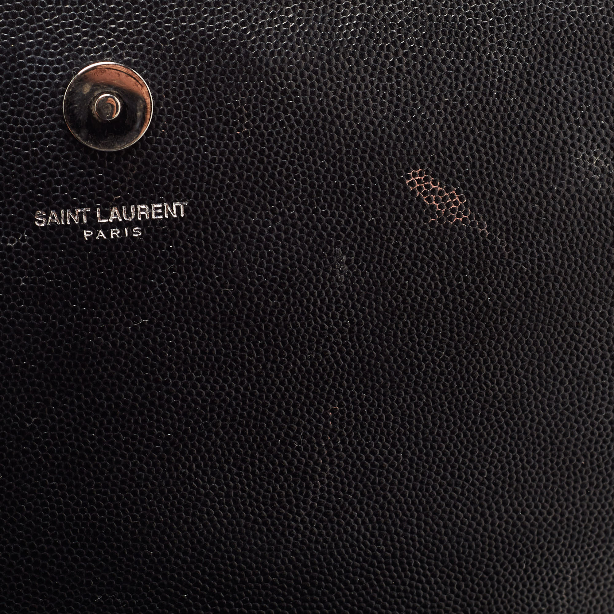 Saint Laurent Black Leather Kate Clutch