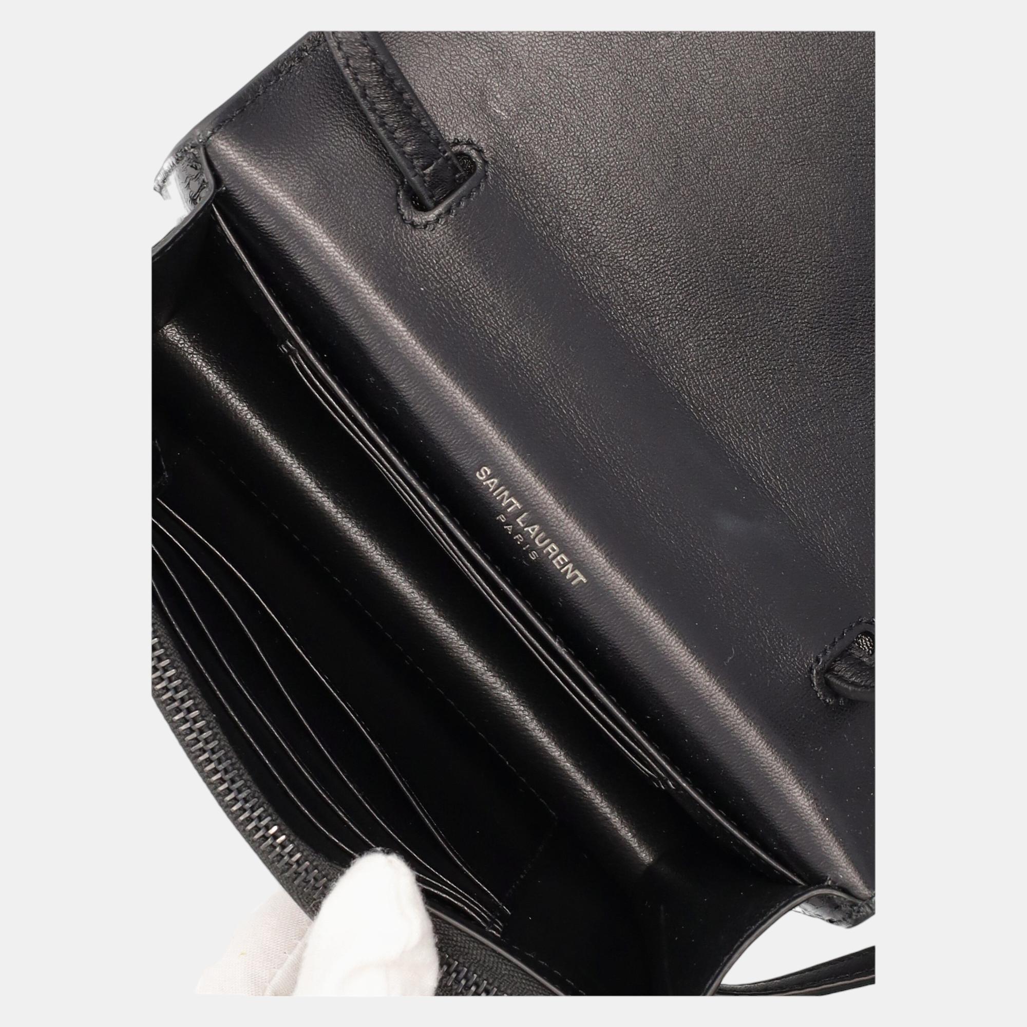 Saint Laurent  Women's Leather Shoulder Bag - Black - One Size