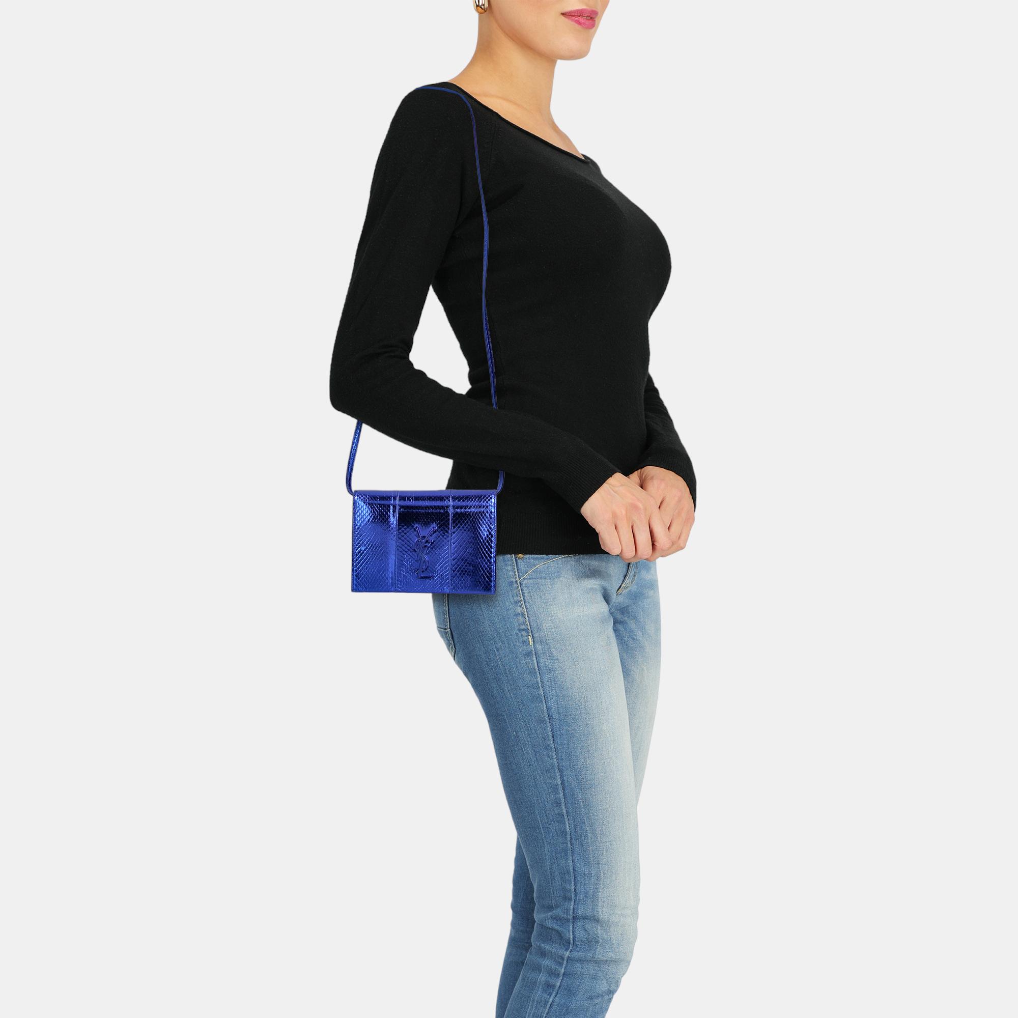 Saint Laurent  Women's Leather Handbag - Navy - One Size