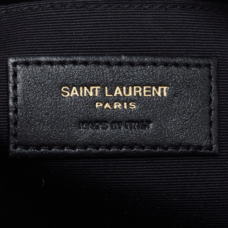 Saint Laurent Beige Matelassé Suede And Leather Monogram Lou Camera Crossbody Bag