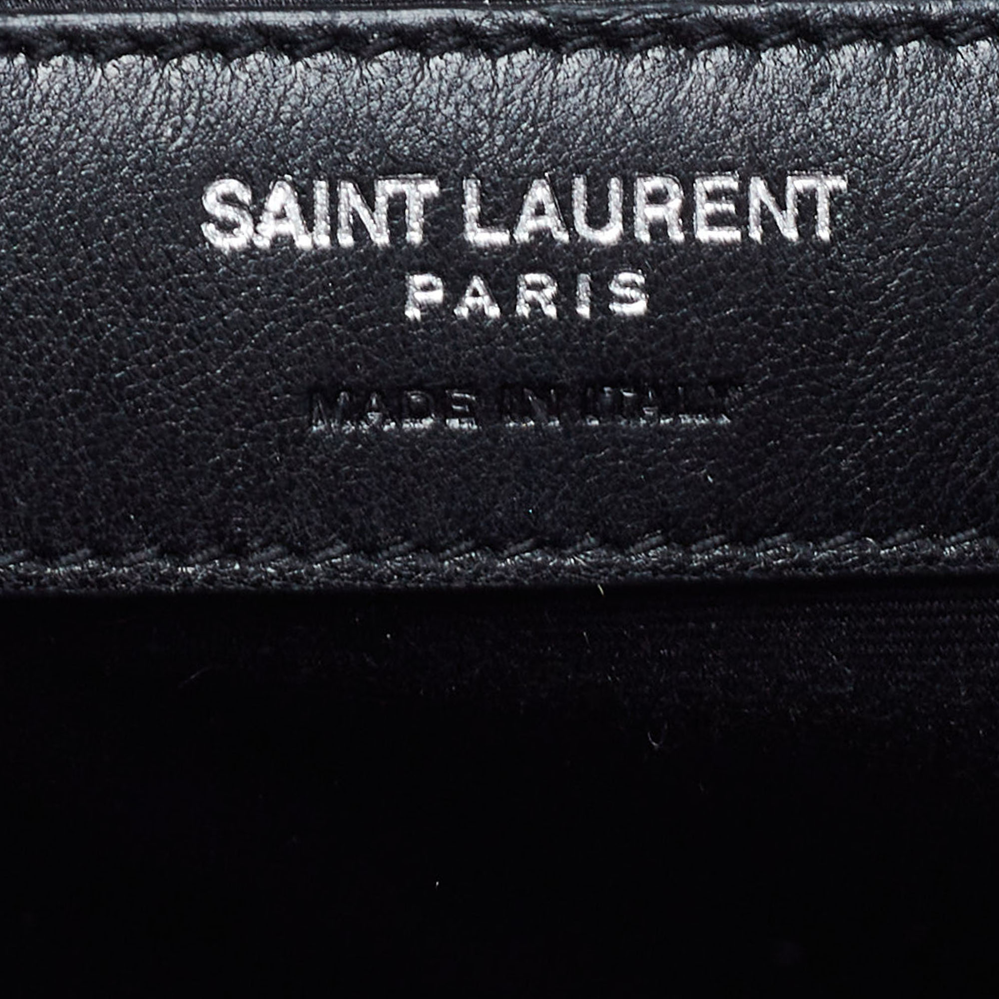 Saint Laurent Burgundy Matelasse Leather Loulou Bowling Bag