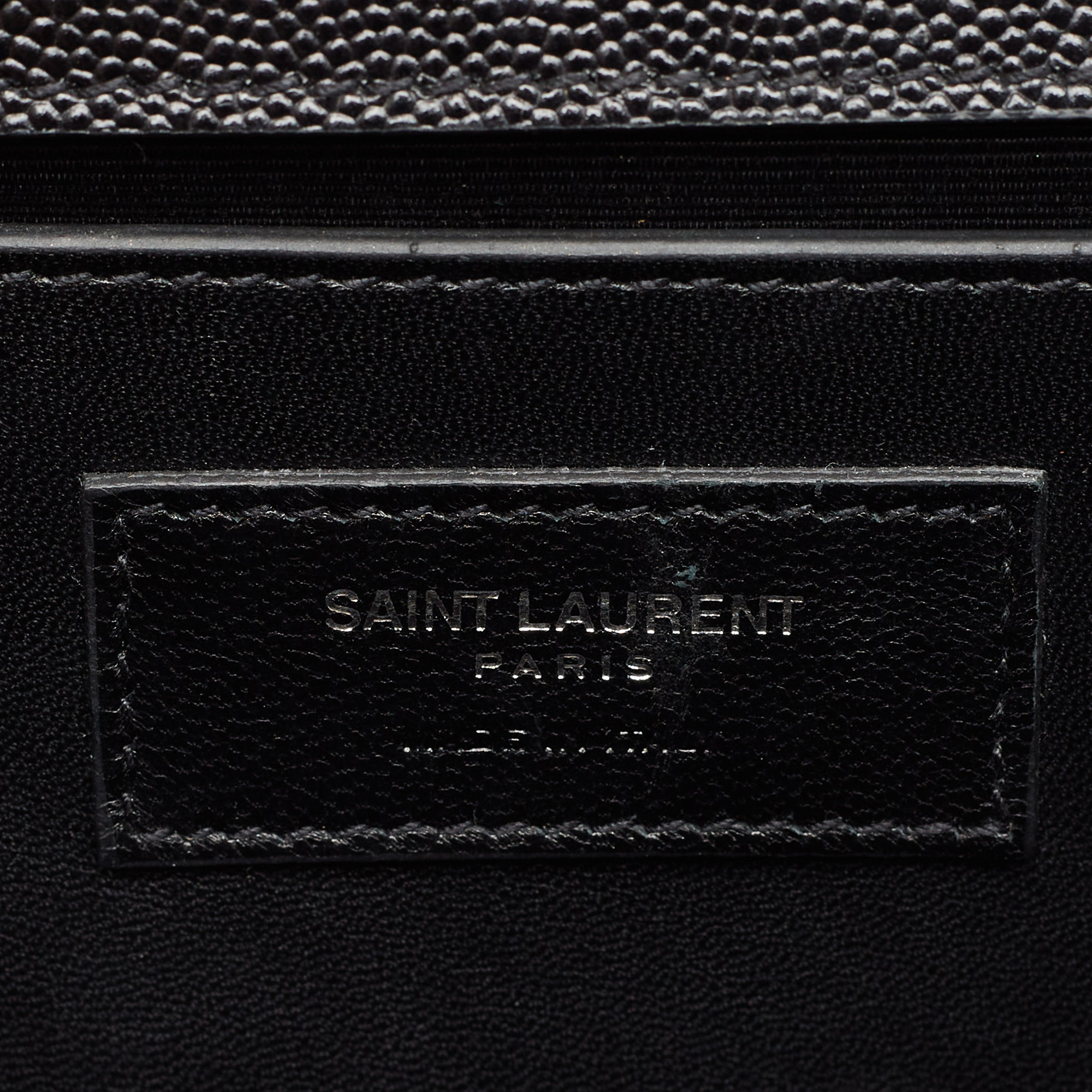 Saint Laurent Black Leather Kate Monogram Clutch