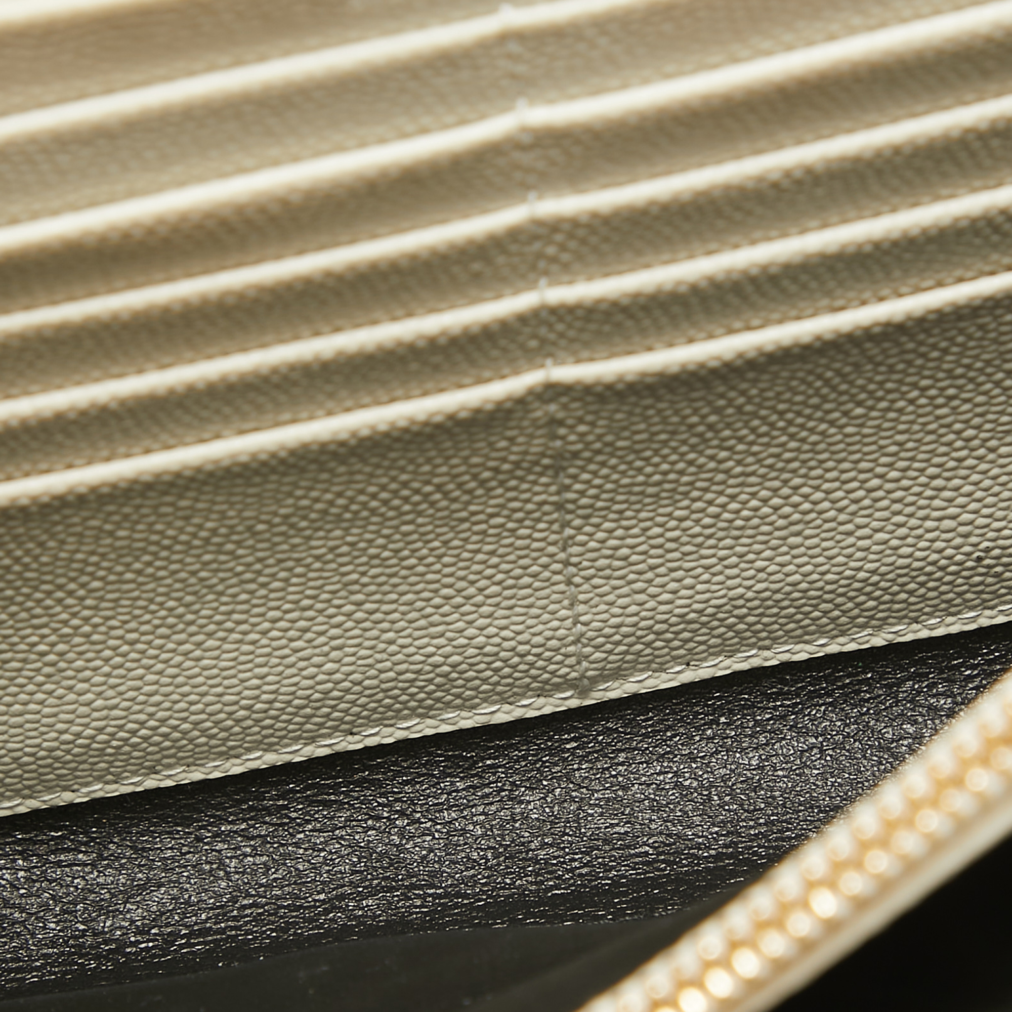 Saint Laurent Off White Mix Matelasse Leather Medium Envelope Chain Bag