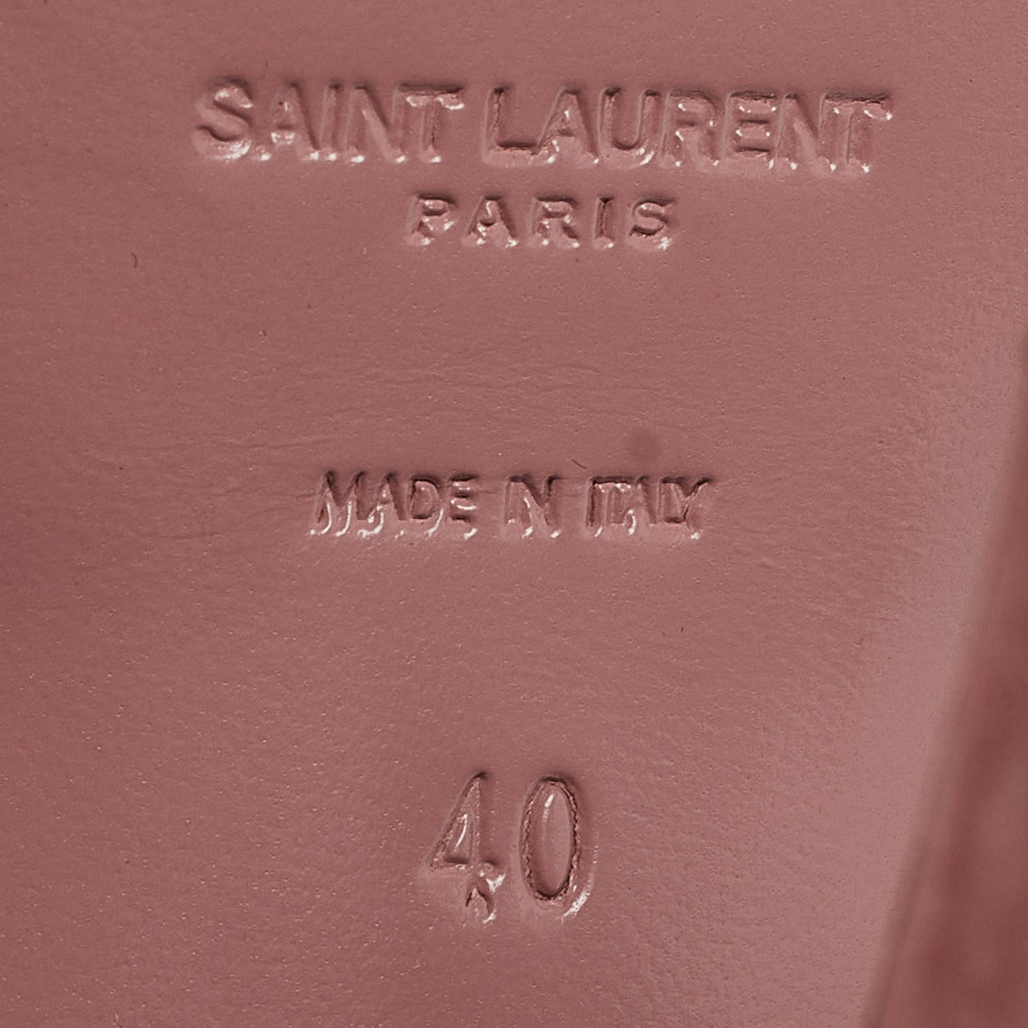 Saint Laurent Pink Suede Tribute Sandals Size 40