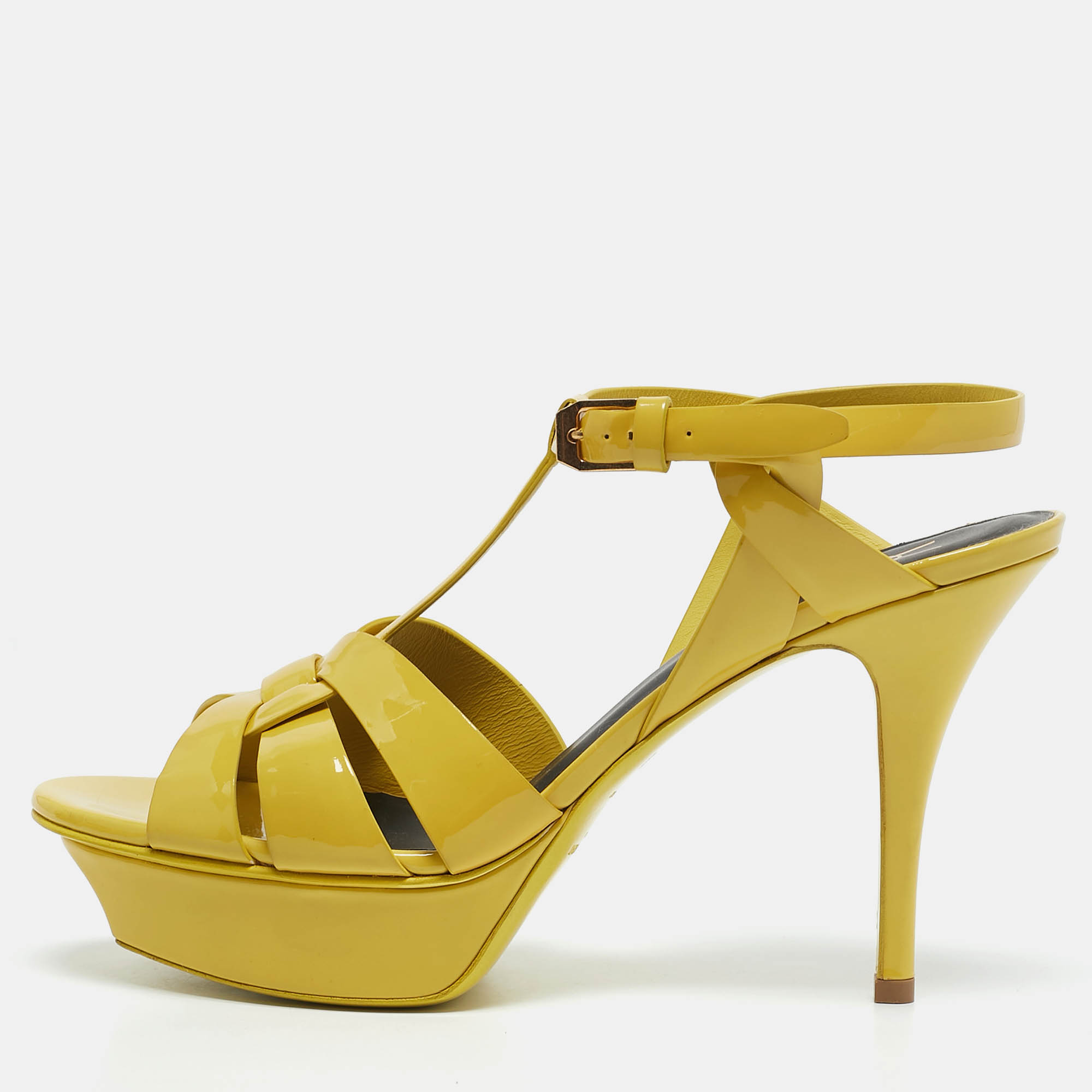 Saint Laurent Yellow Patent Leather Tribute Platform Sandals Size
Saint Laurent Yellow Patent Leather Tribute Platform Sandals Size