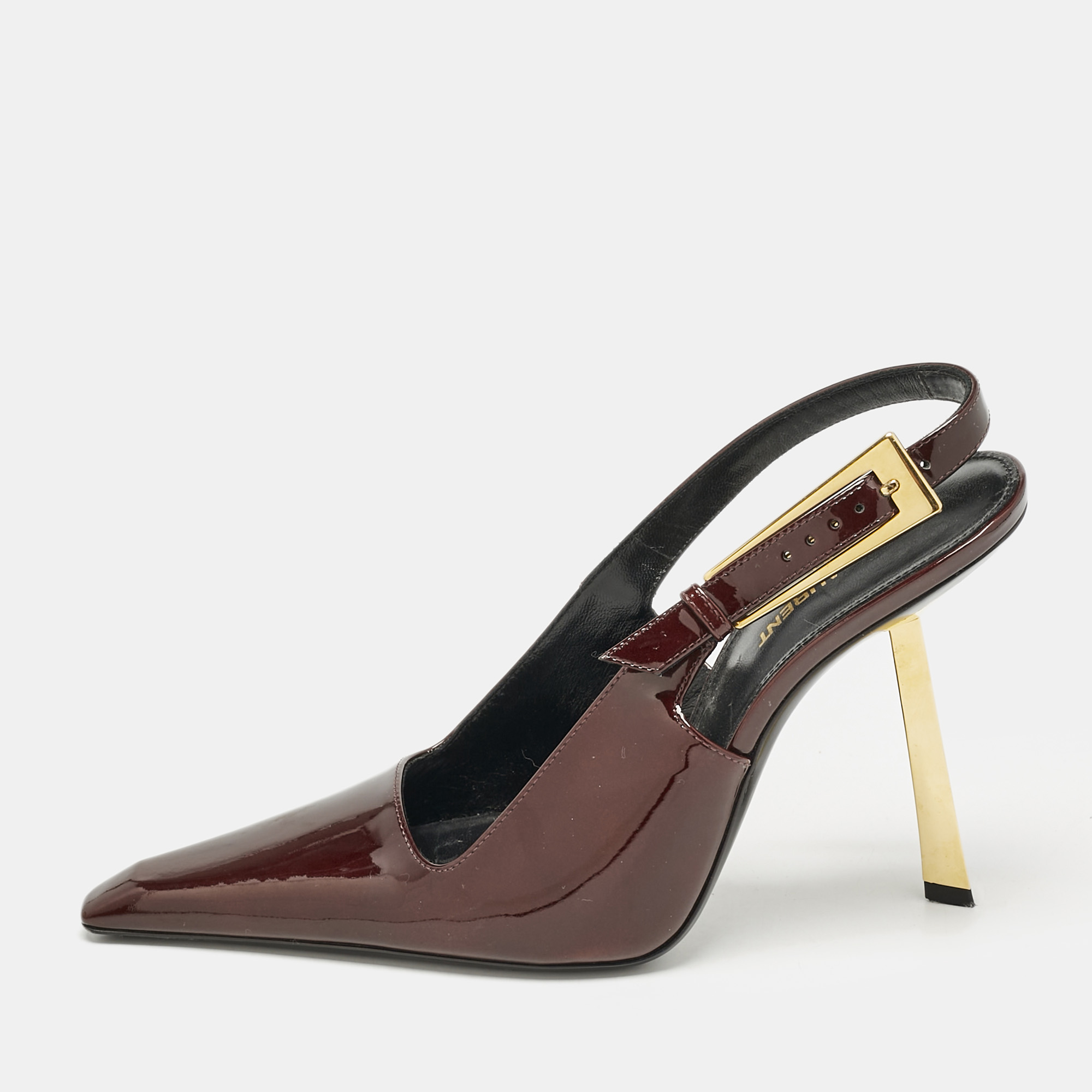 Saint Laurent Dark Burgundy Patent Leather Lee Slingback Pumps Size
Saint Laurent Dark Burgundy Patent Leather Lee Slingback Pumps Size