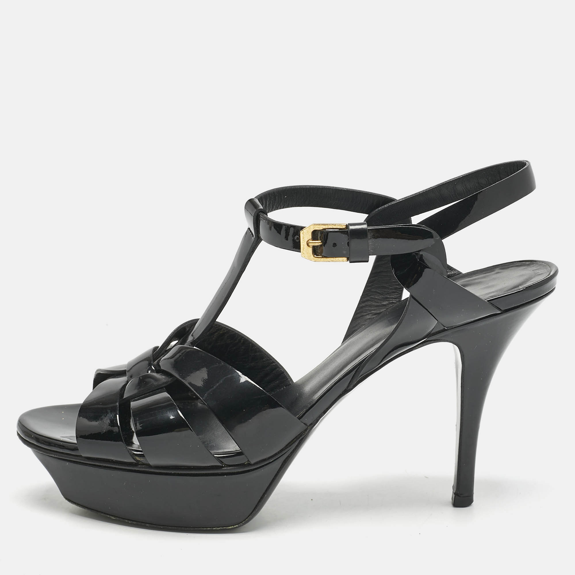 Saint Laurent Black Patent Leather Tribute Platform Sandals Size
Saint Laurent Black Patent Leather Tribute Platform Sandals Size