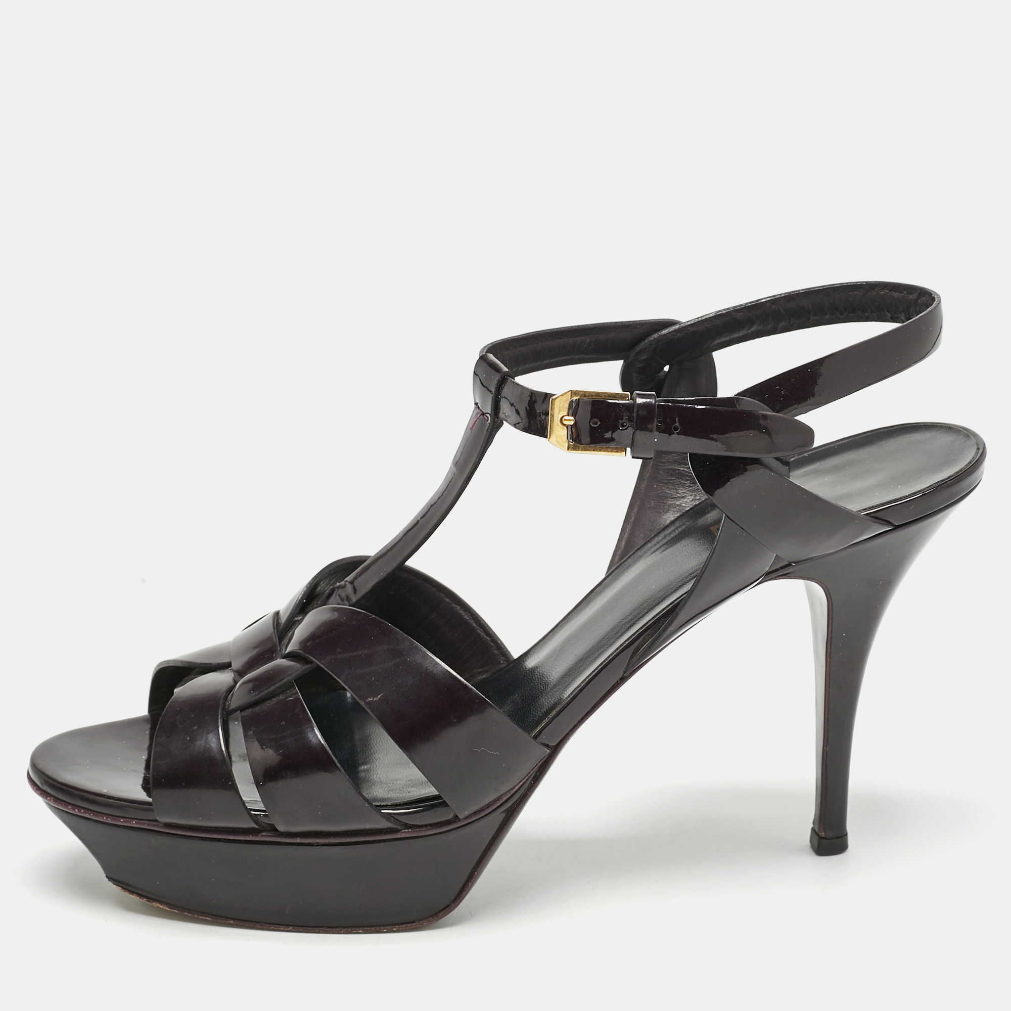 Saint Laurent Dark Burgundy Patent Leather Tribute Platform Sandals Size
Saint Laurent Dark Burgundy Patent Leather Tribute Platform Sandals Size