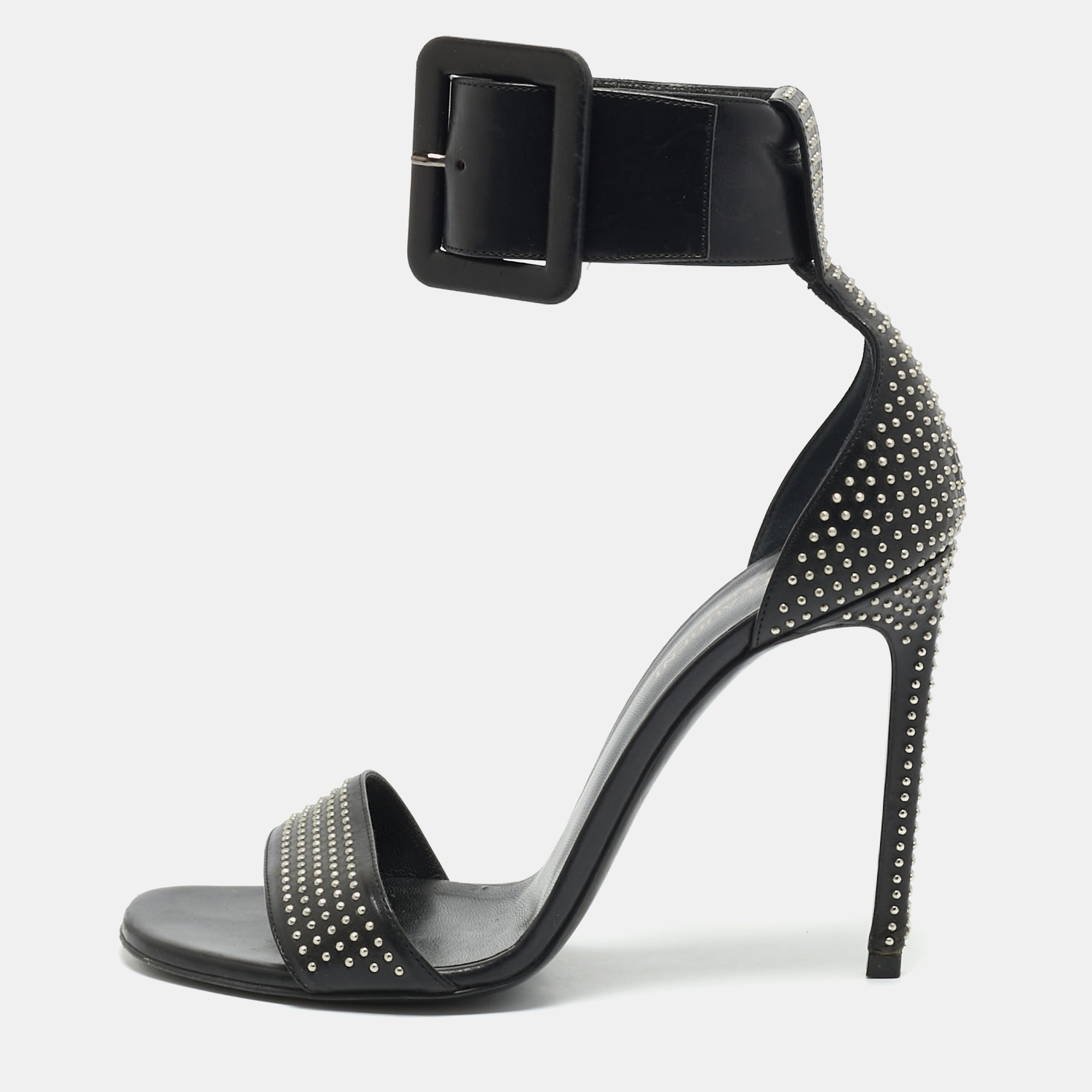 Saint Laurent Black Leather Embellished Ankle Strap Sandals Size
Saint Laurent Black Leather Embellished Ankle Strap Sandals Size