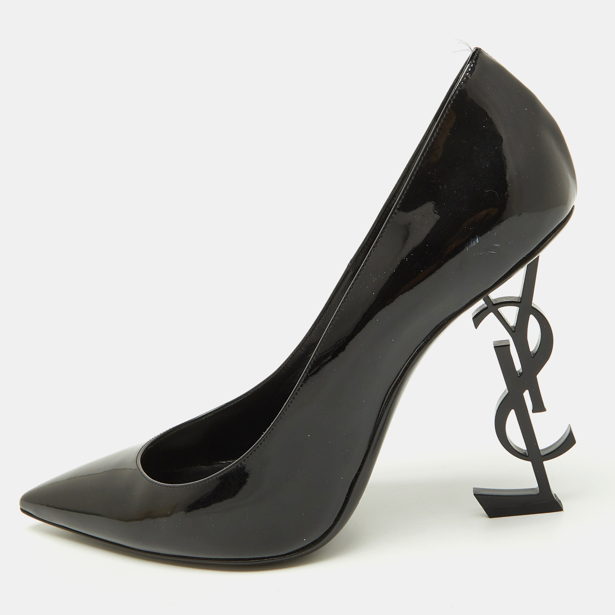 Saint Laurent Black Patent Leather Opyum Pointed Toe Pumps Size 41 - Saint Laurent Paris - Modalova