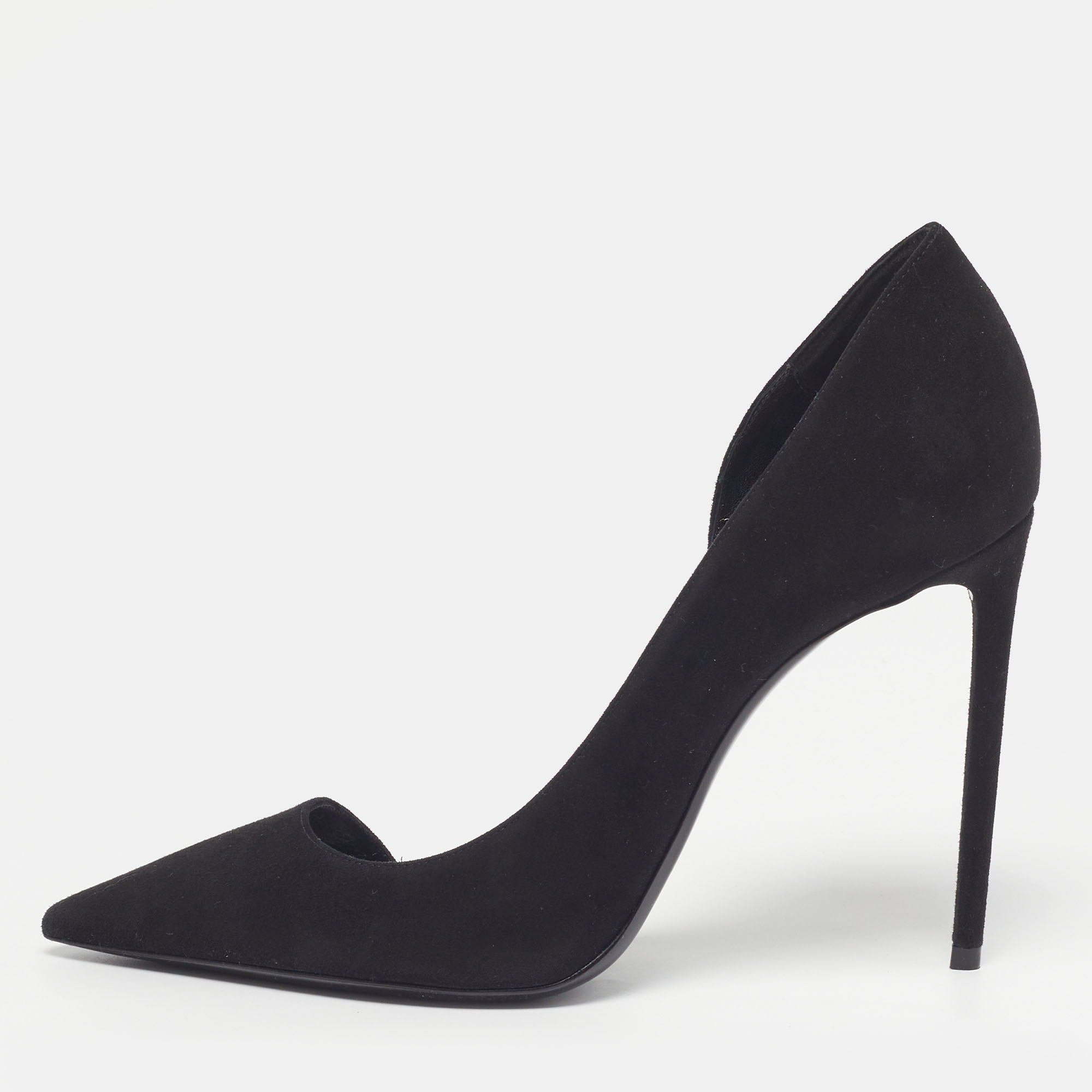 Saint Laurent Paris Size Black Suede Pointed Toe D'orsay Pumps
Saint Laurent Paris Size Black Suede Pointed Toe D'orsay Pumps