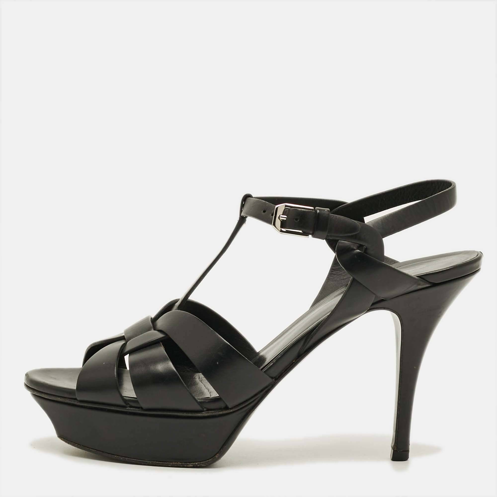 Saint Laurent Tribute Size Black Leather Platform Sandals
Saint Laurent Tribute Size Black Leather Platform Sandals