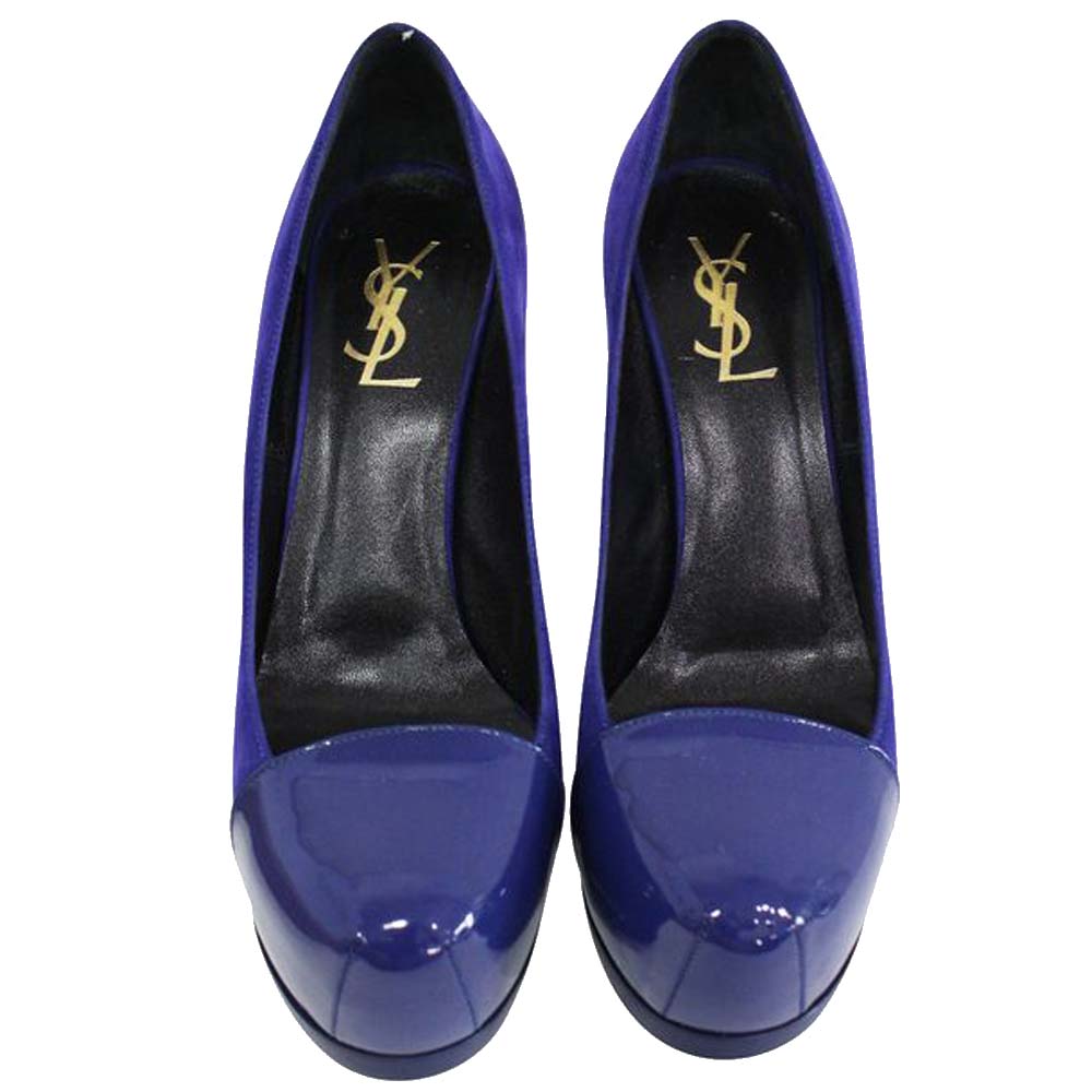Saint Laurent Paris Blue Suede and Patent Leather Platform Pumps Size
Saint Laurent Paris Blue Suede and Patent Leather Platform Pumps Size
