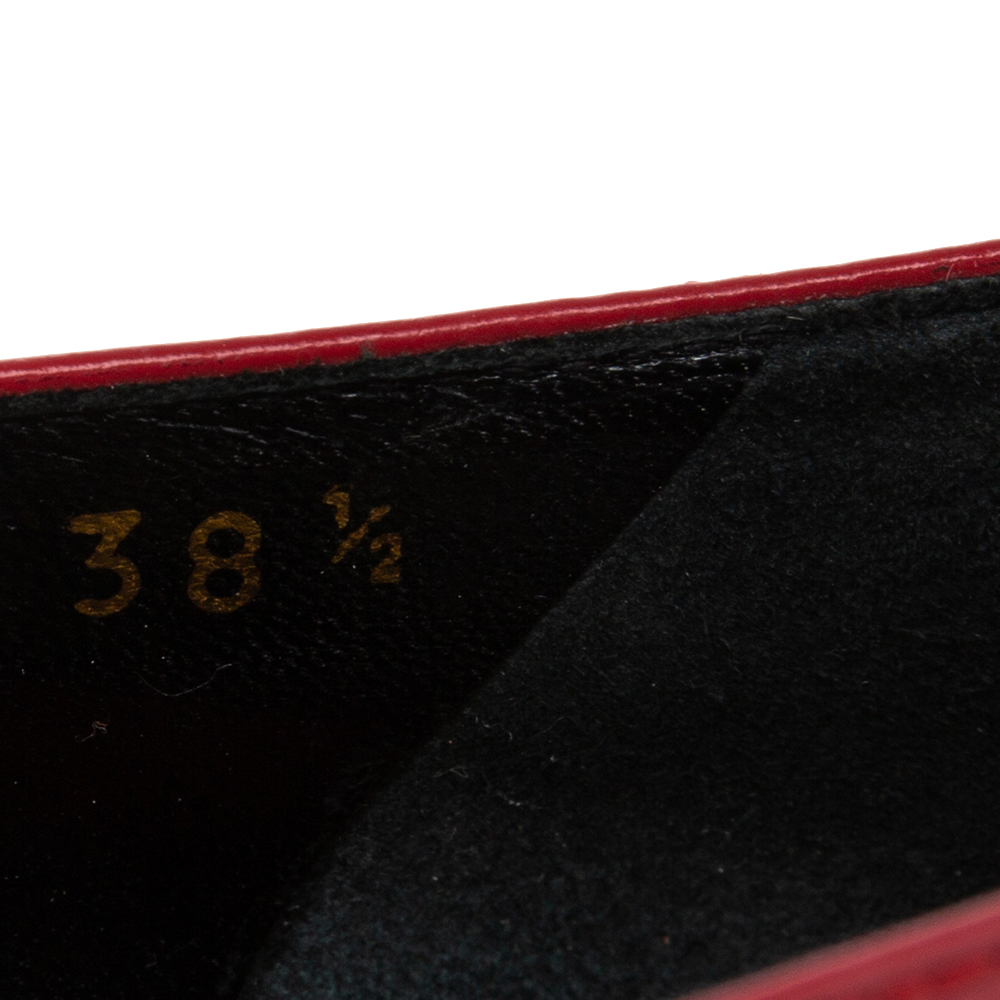 Saint Laurent Red Leather Tribtoo  Pumps Size 38.5