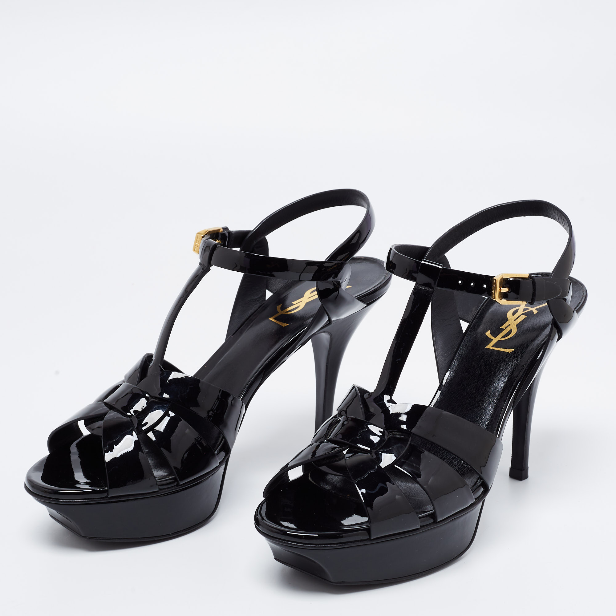 Saint Laurent Black Patent Leather Tribute Platform Ankle Strap Sandals Size
Saint Laurent Black Patent Leather Tribute Platform Ankle Strap Sandals Size