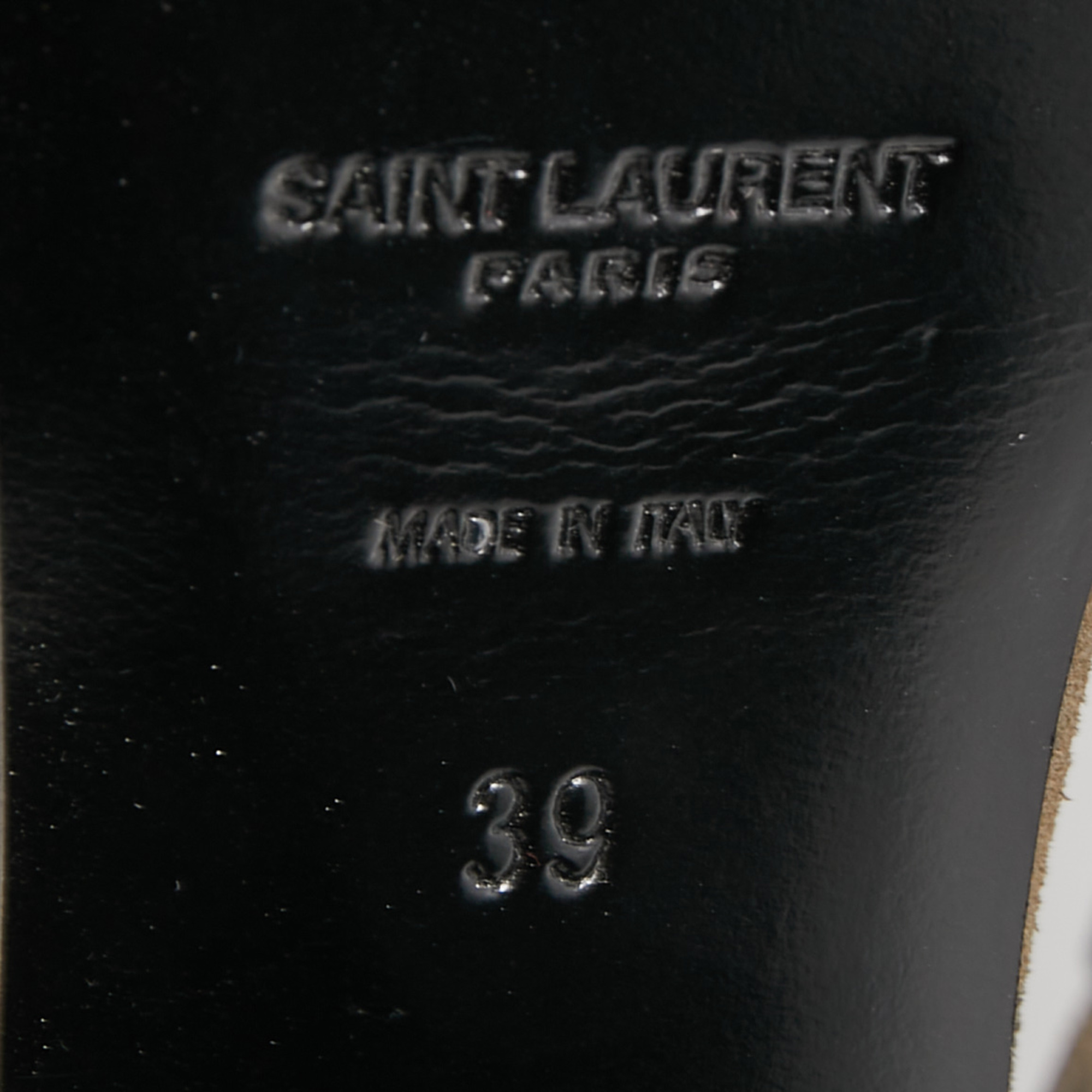 Saint Laurent Green Camouflage Suede Tribute Sandals Size 39