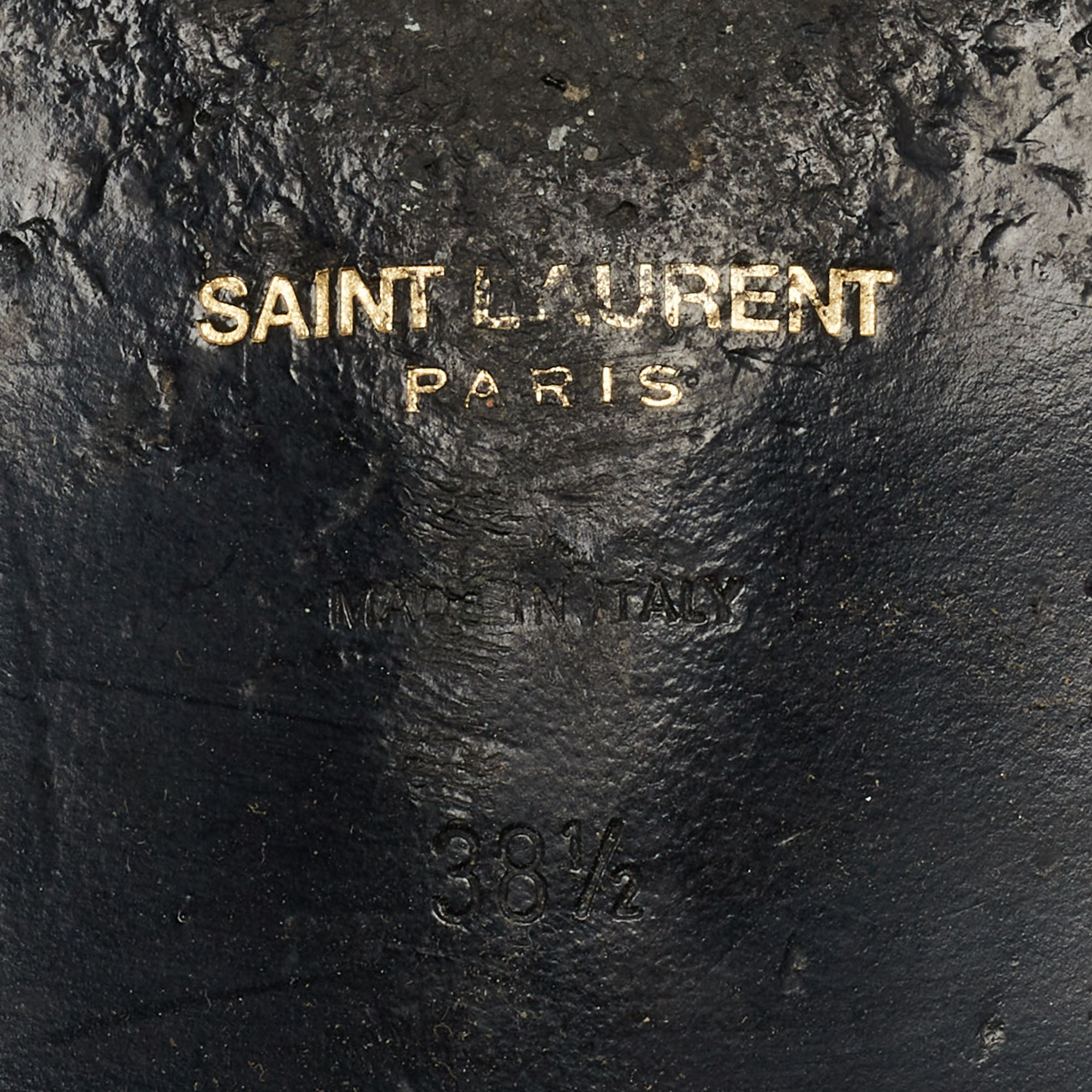Saint Laurent Black Brogues Leather Lace Up Derby Size 38.5